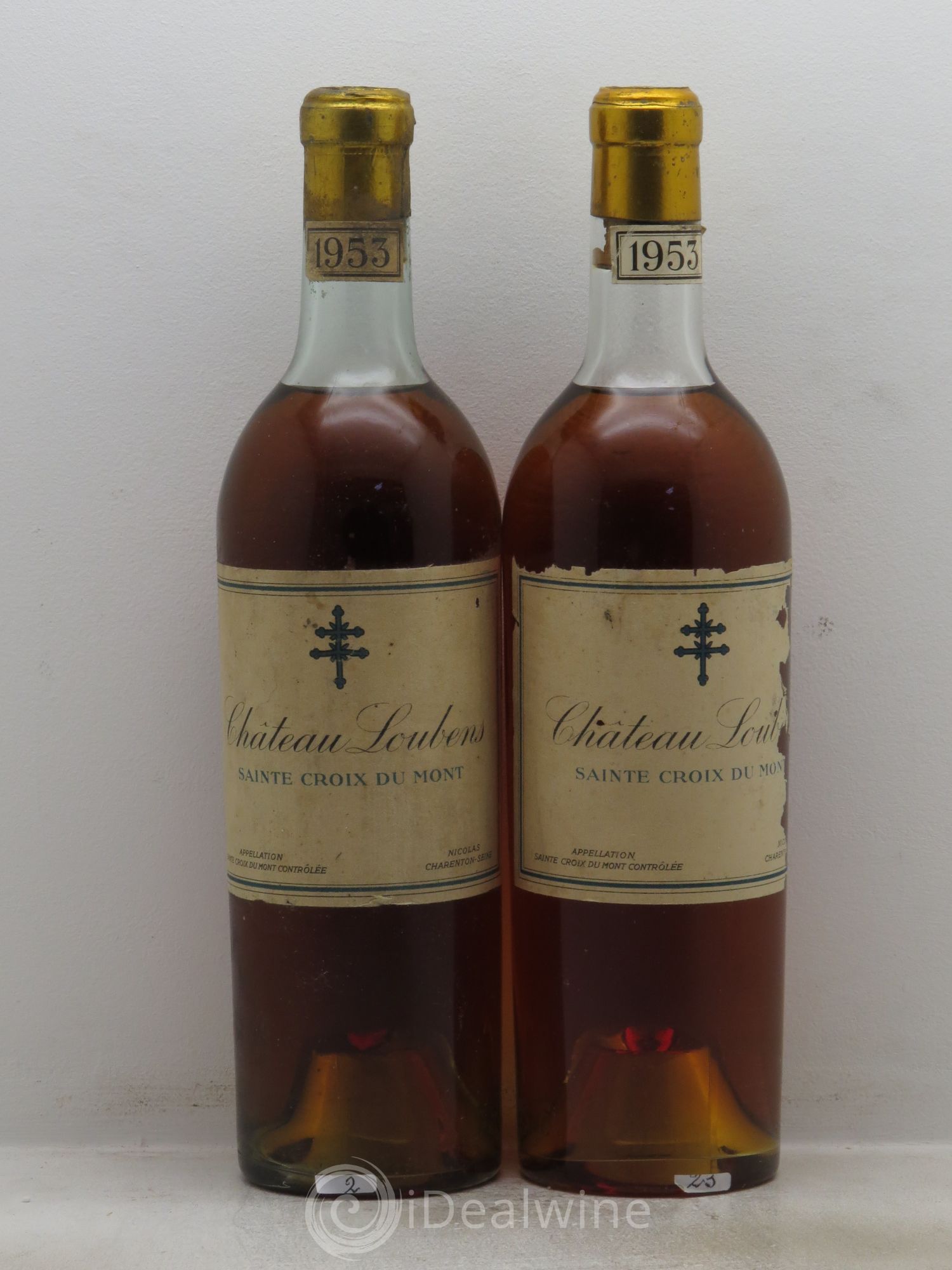 Château Loubens 1953 - Lotto di 2 bottiglie - 0