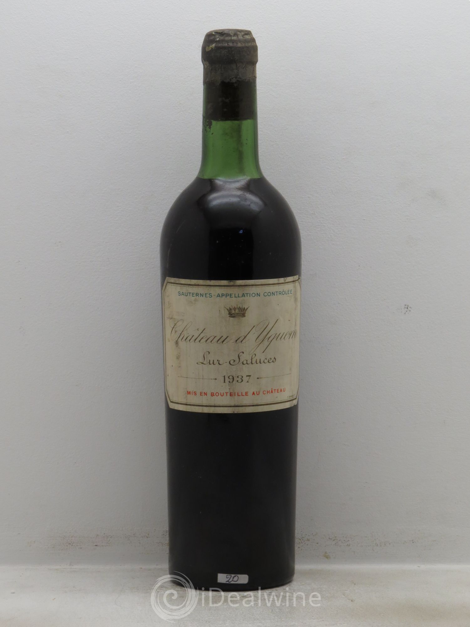 Château d' Yquem 1er Cru Classé Supérieur 1937 - Lotto di 1 bottiglia - 0