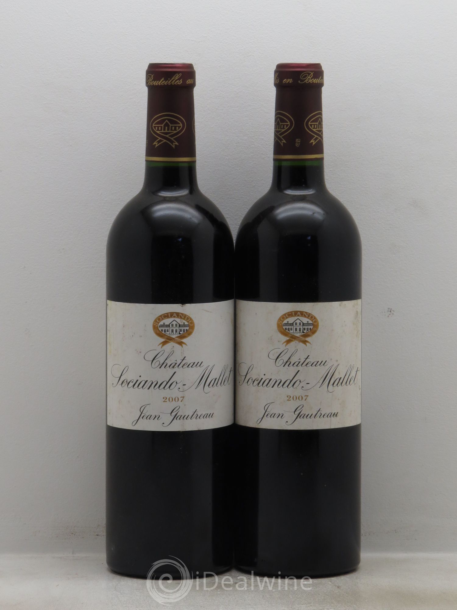 Château Sociando Mallet 2007 - Lot de 2 bouteilles - 0