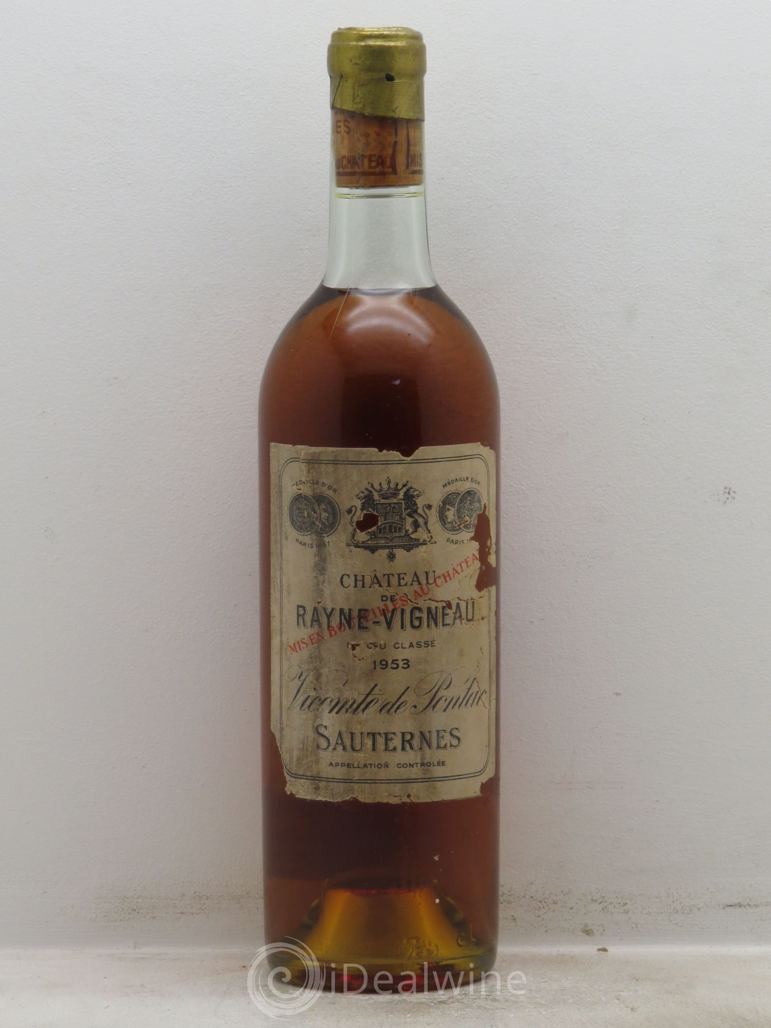 Château de Rayne Vigneau 1er Grand Cru Classé 1953 - Lotto di 1 bottiglia - 0