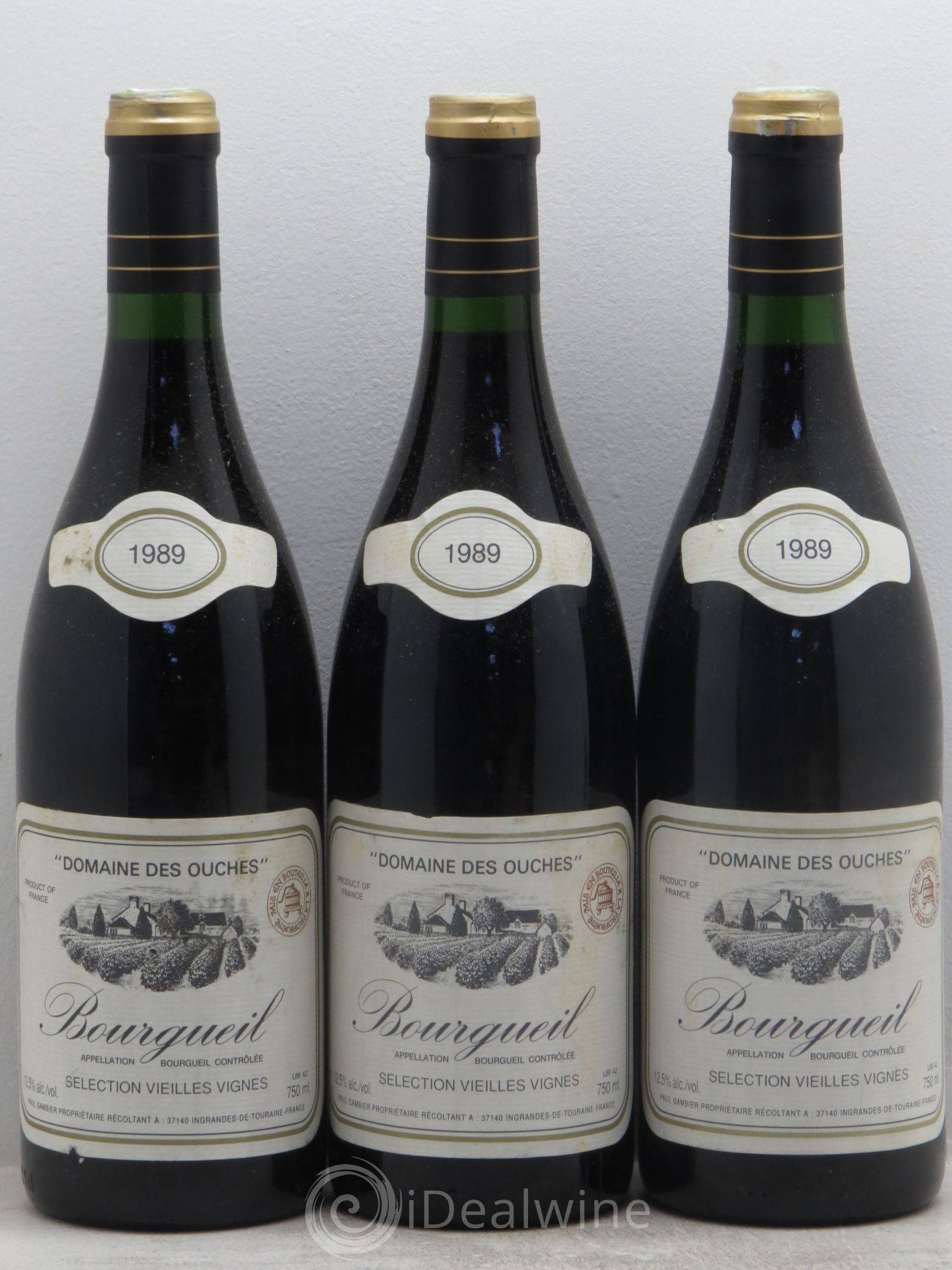 Bourgueil Vieilles Vignes Domaine des Ouches 1989 - Posten von 3 Flaschen - 0