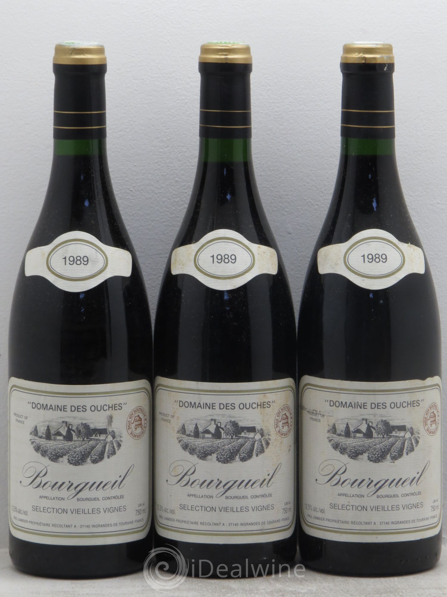 Bourgueil Vieilles Vignes Domaine des Ouches 1989 - Posten von 3 Flaschen - 0