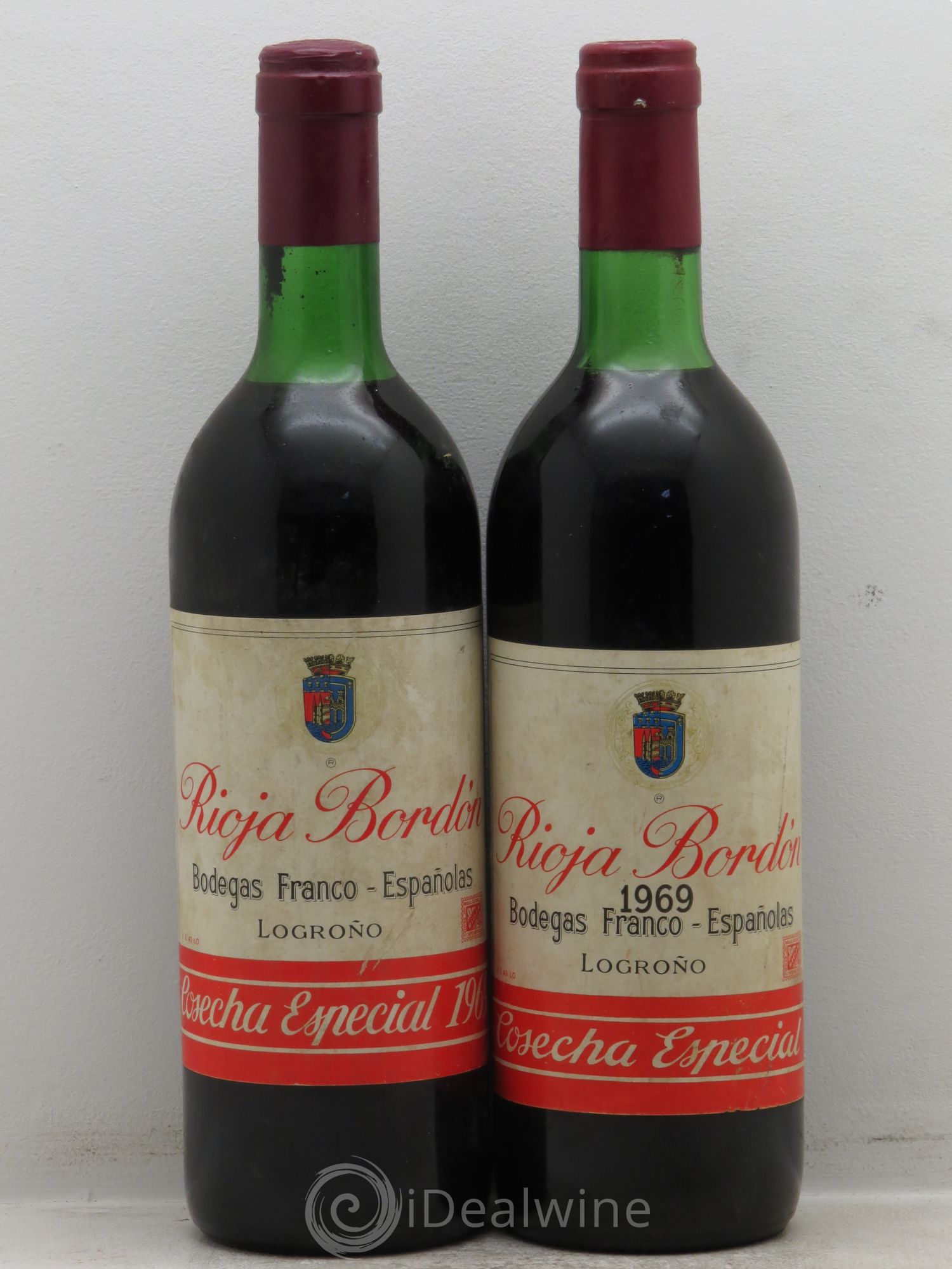 Rioja DOCA Cosecha Especial Bordon Bodegas 1969 - Lot of 2 bottles - 0