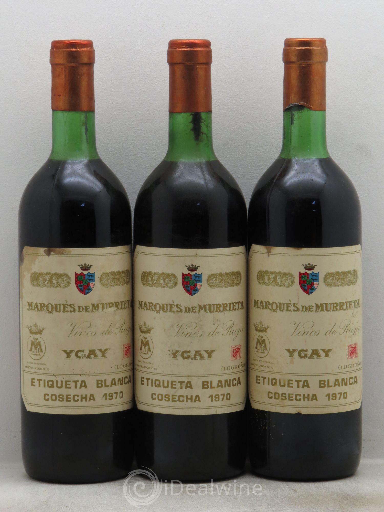 Rioja DOCA Cosecha de Familia Marques de Murrieta 1970 - Lotto di 3 bottiglie - 0