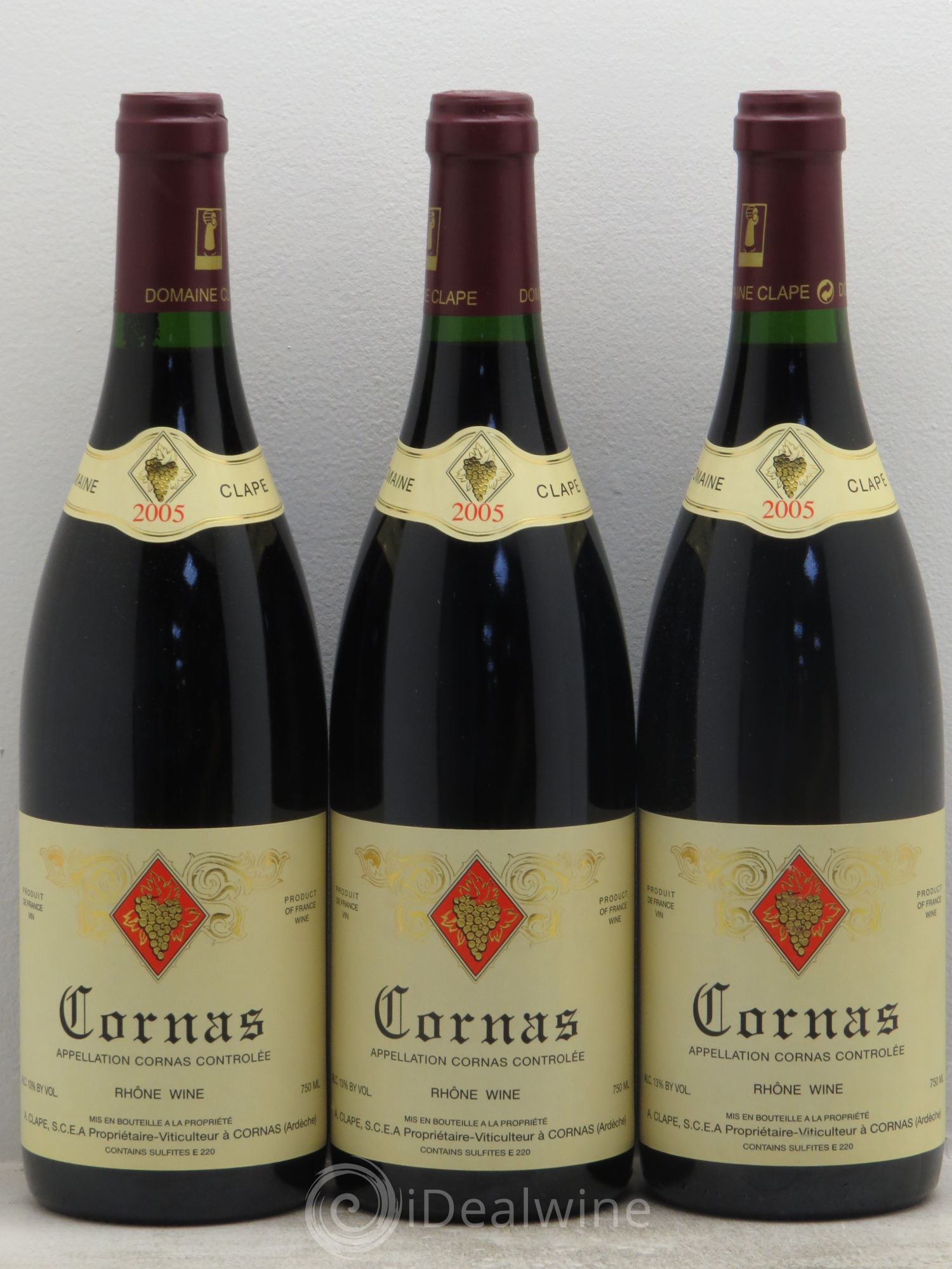 Cornas Auguste Clape 2005 - Lot de 3 bouteilles - 0