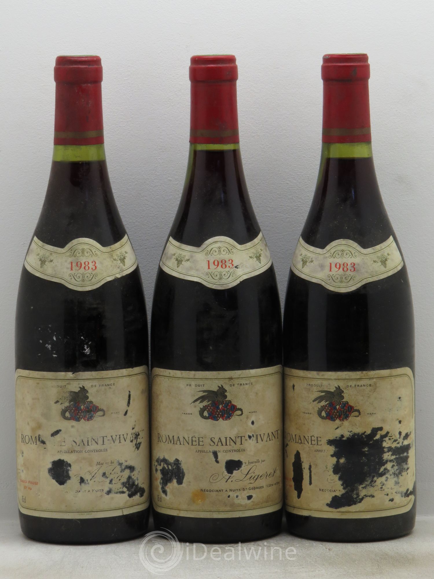 Romanée-Saint-Vivant Grand Cru A.Ligeret 1983 - Lot de 3 bouteilles - 0