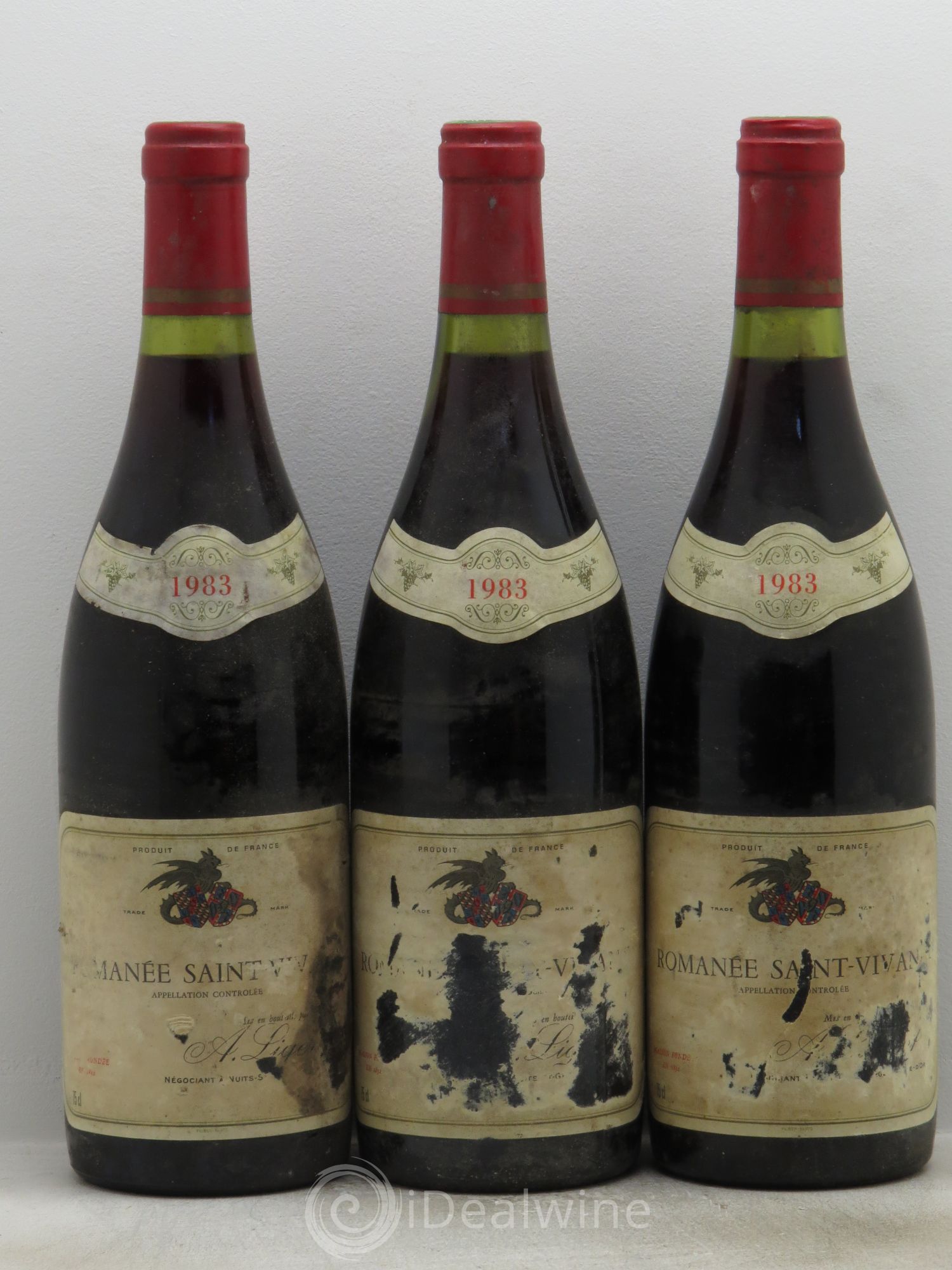 Romanée-Saint-Vivant Grand Cru A.Ligeret 1983 - Lot de 3 bouteilles - 0