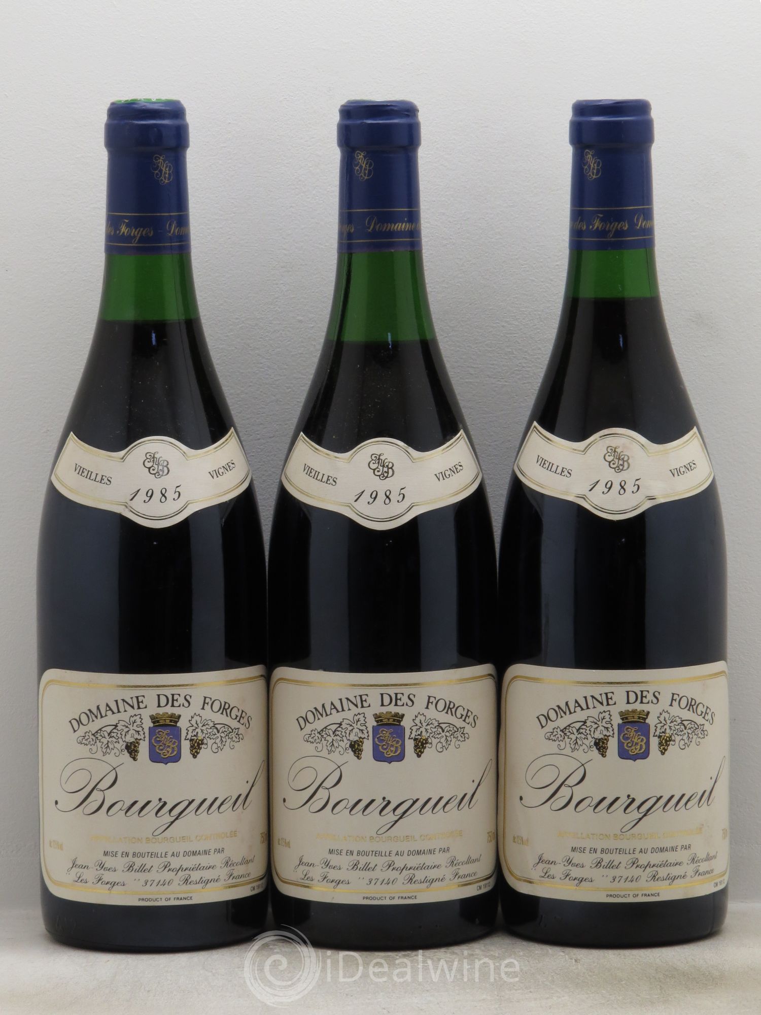 Bourgueil Vieilles Vignes - Domaine des Forges 1985 - Posten von 3 Flaschen - 0