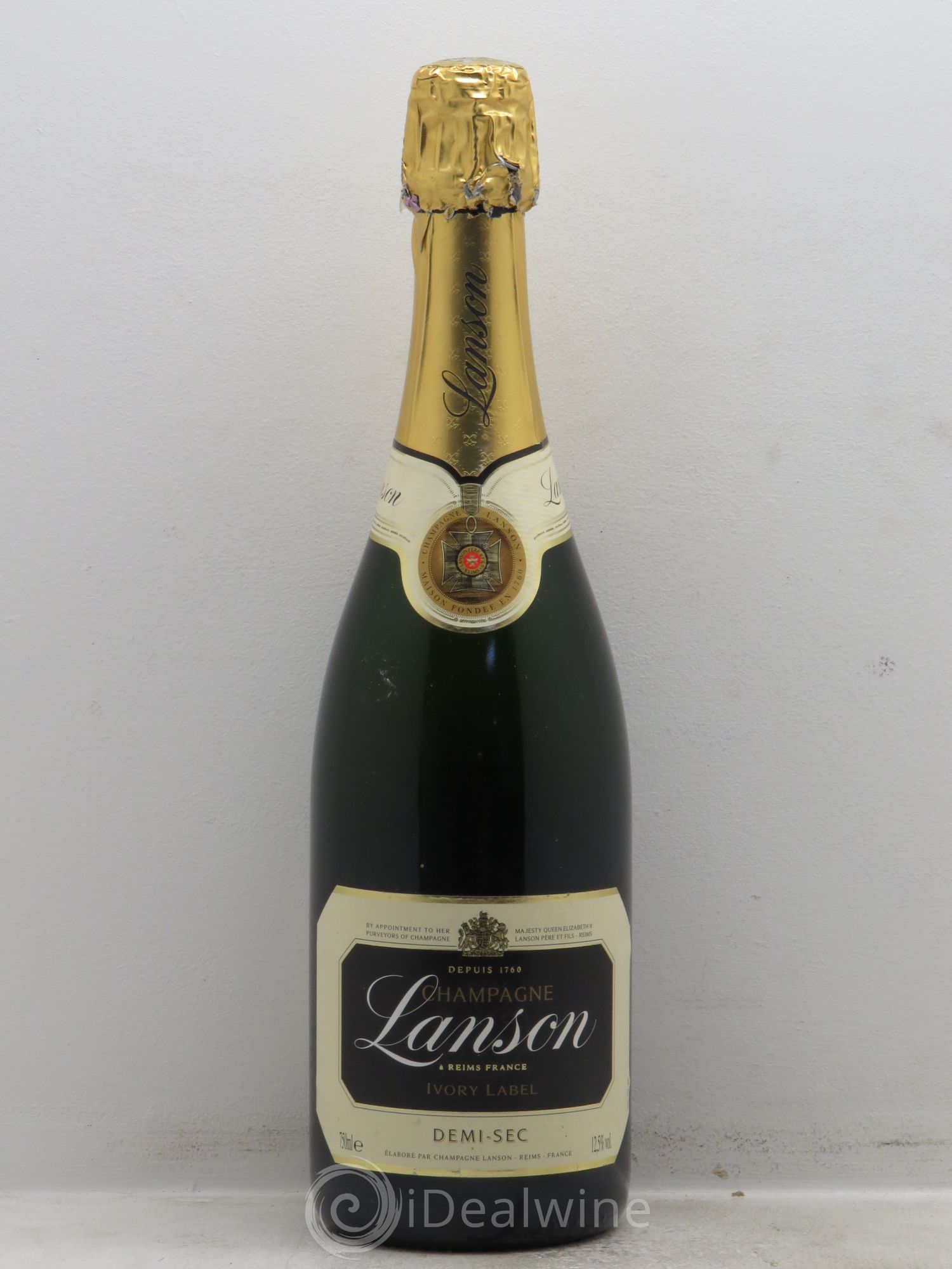 Champagne Ivory Label Demi-sec Lanson - Lot de 1 bouteille - 0