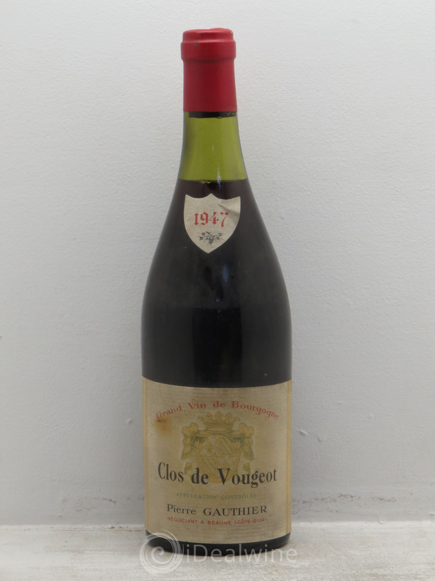 Clos de Vougeot Grand Cru Gauthier Pierre Négoce 1947 - Lot de 1 bouteille - 0