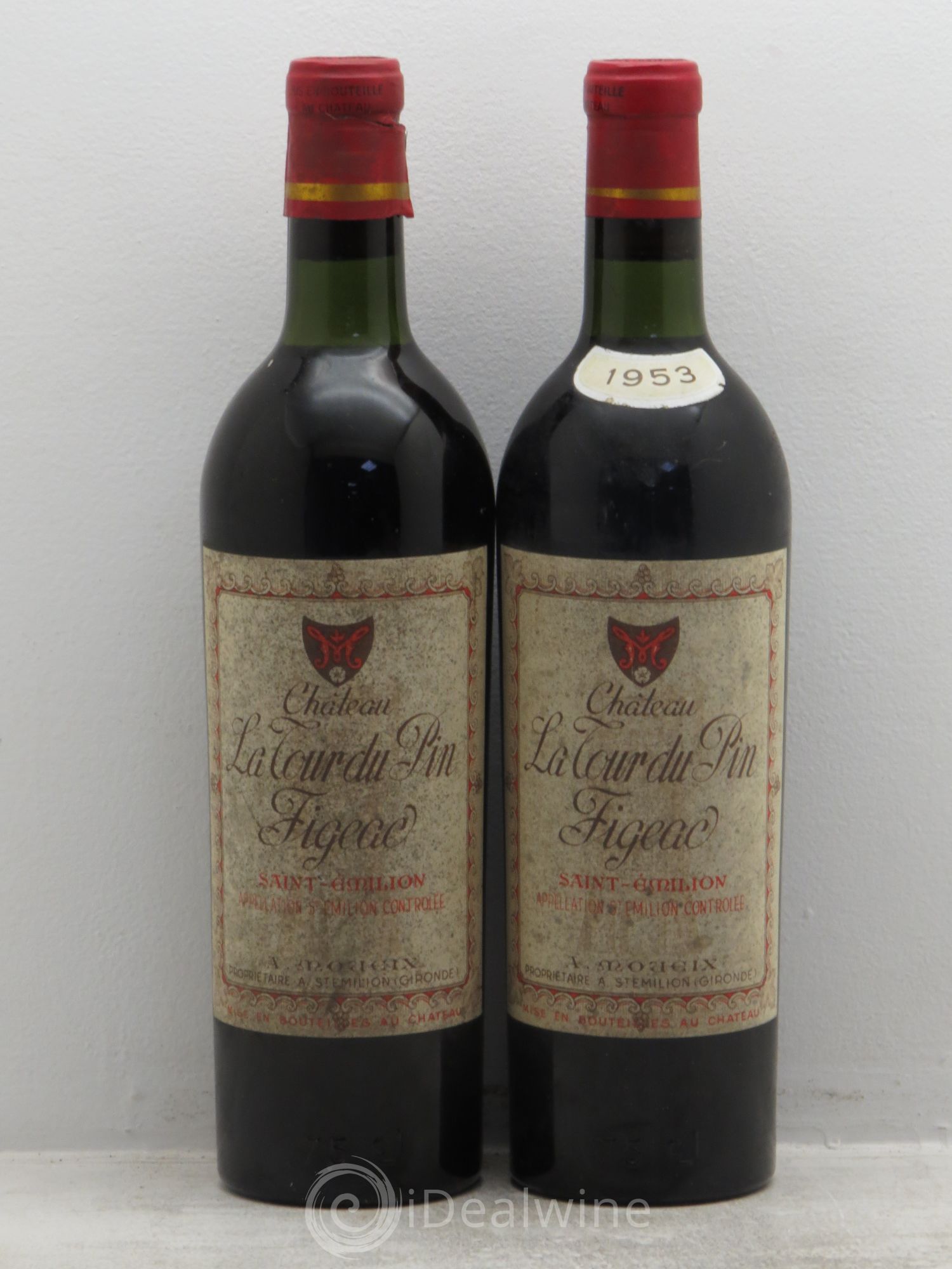 Château la Tour du Pin Figeac 1953 - Lot de 2 bouteilles - 0