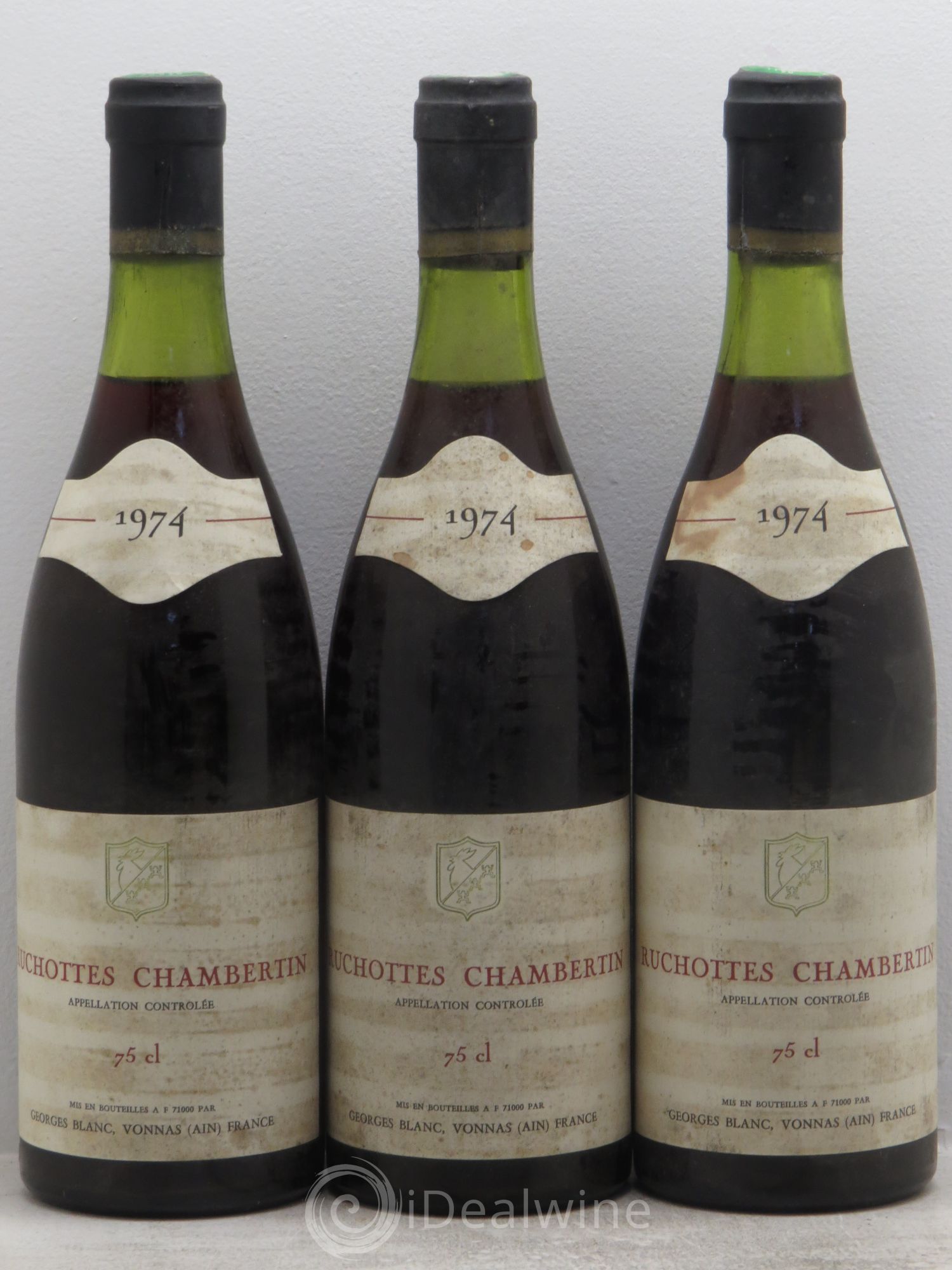 Ruchottes-Chambertin Grand Cru Georges Blanc 1974 - Lot de 3 bouteilles - 0
