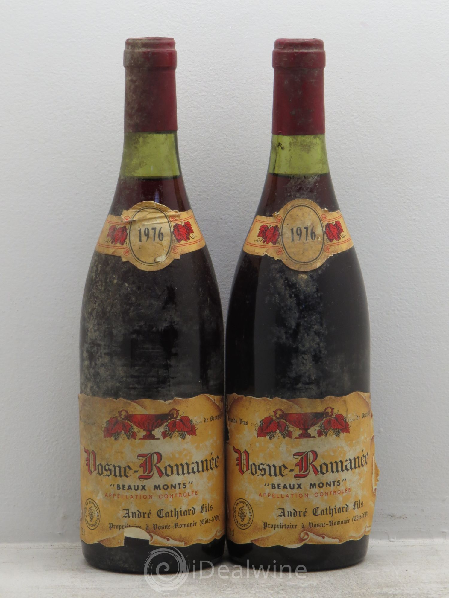 Vosne-Romanée Beaux-Monts Domaine Cathiard-Molinier 1976 - Posten von 2 Flaschen - 0