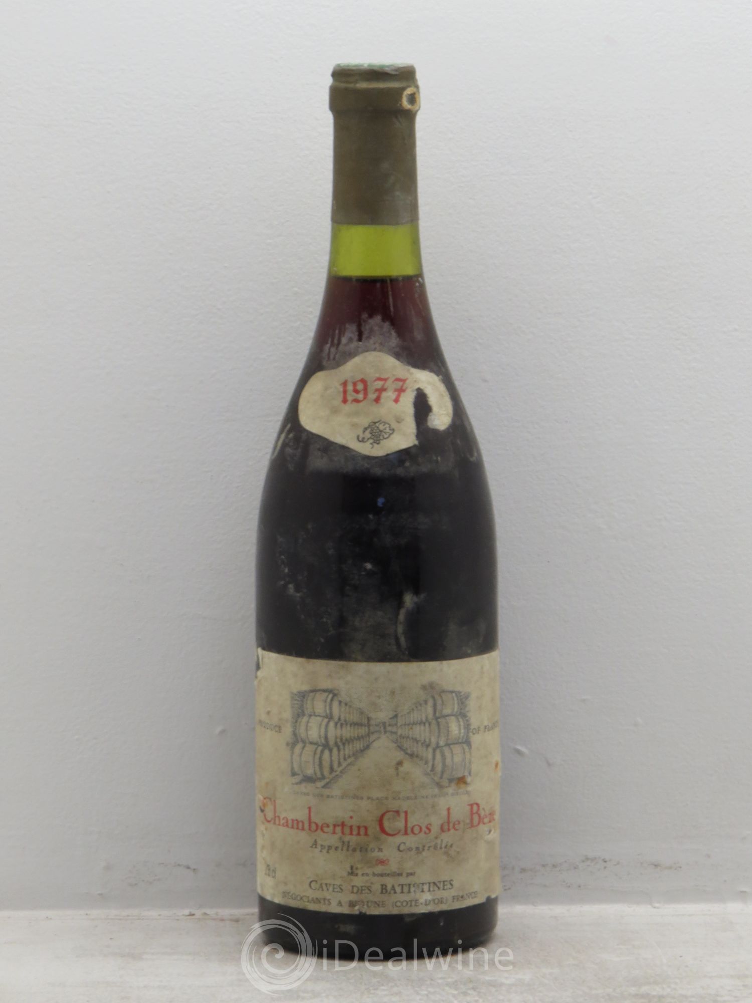Chambertin Clos de Bèze Grand Cru Cave des Batistines 1977 - Lot de 1 bouteille - 0