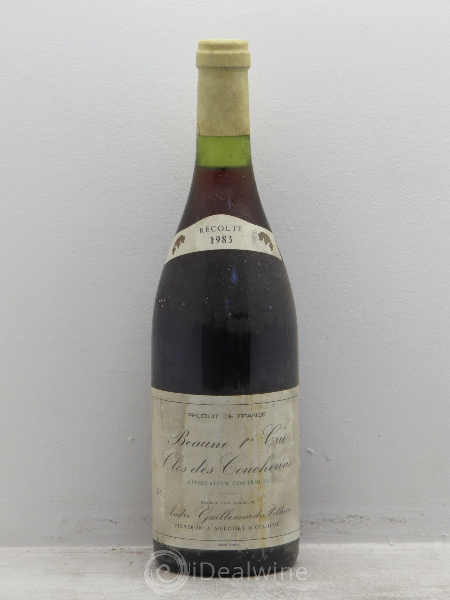 Beaune 1er Cru Clos des Couchereaux Guillemard-Pothier 1983 - Posten von 1 Flasche - 0