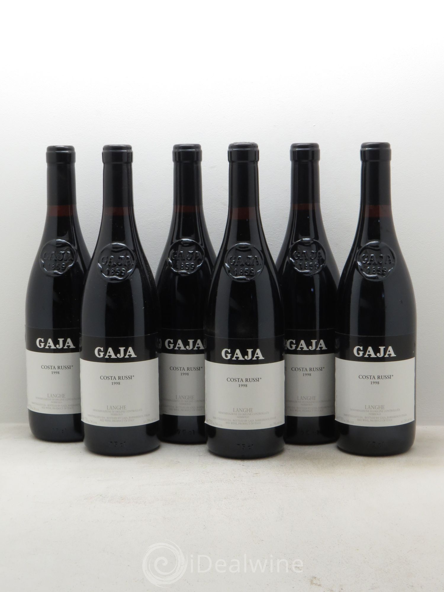 Langhe DOC Nebbiolo Costa Russi Angelo Gaja 1998 - Posten von 6 Flaschen - 0