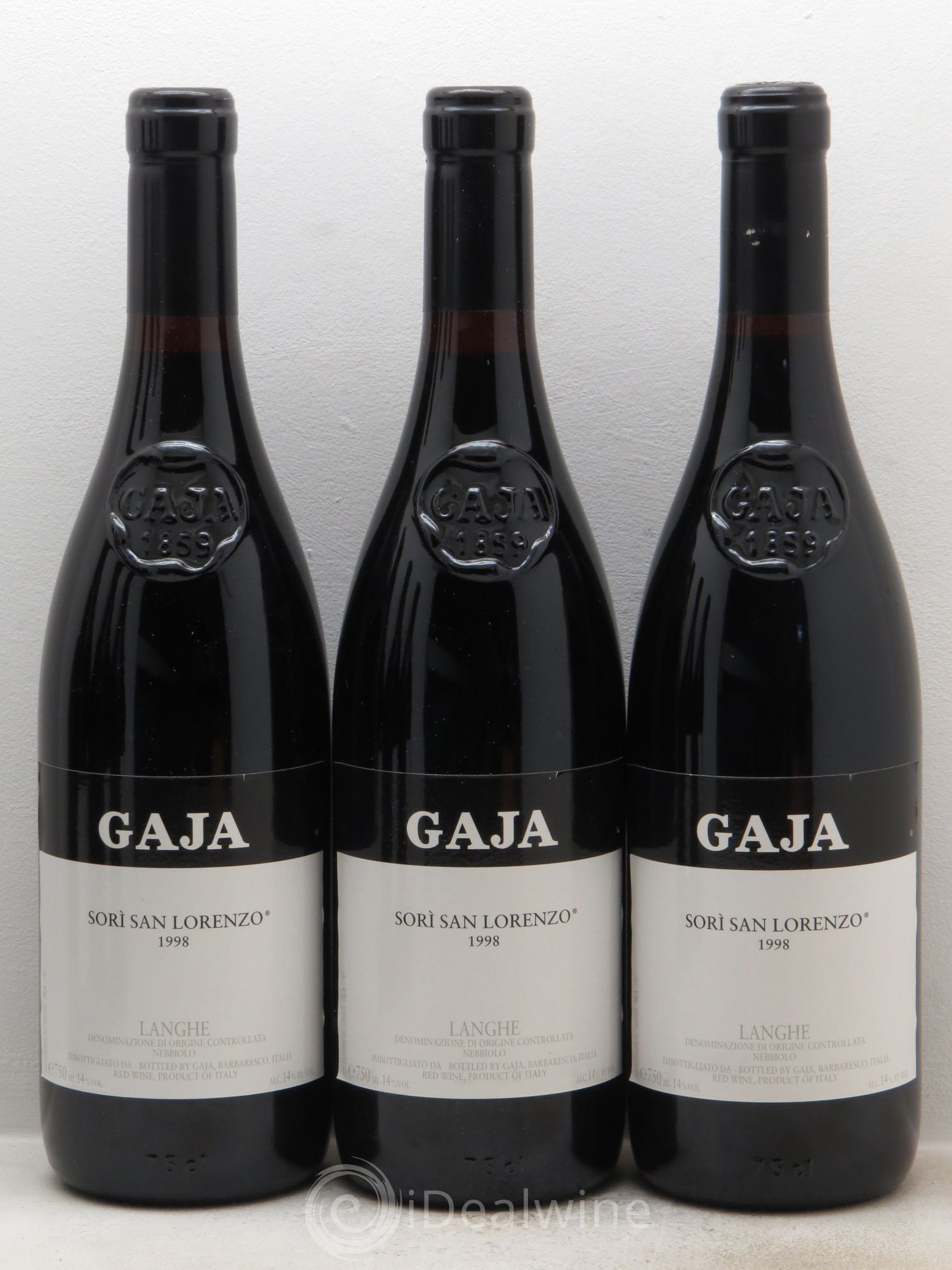 Langhe DOC Sori San Lorenzo Angelo Gaja 1998 - Lot de 12 bouteilles - 2