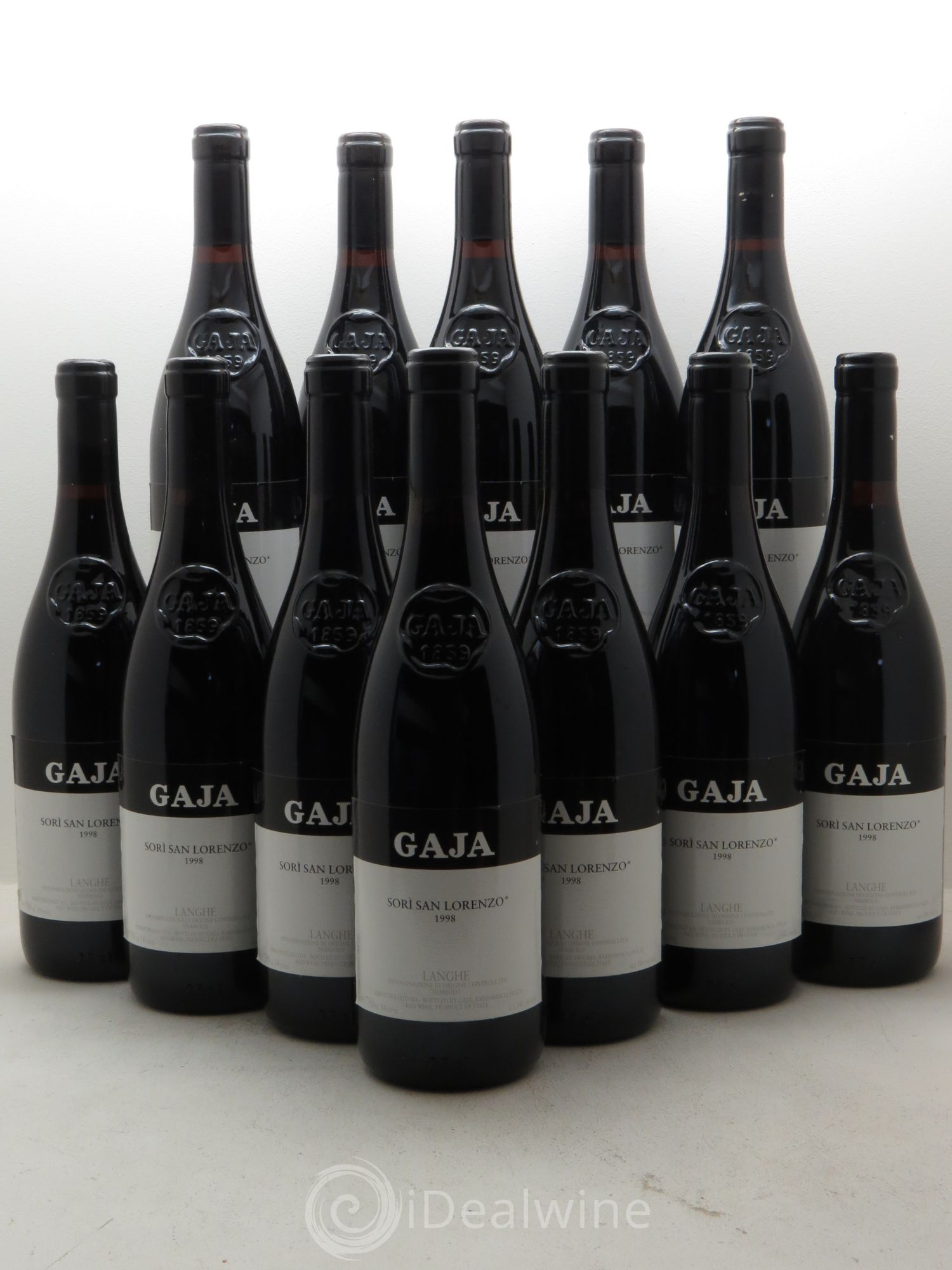 Langhe DOC Sori San Lorenzo Angelo Gaja 1998 - Lot de 12 bouteilles - 0