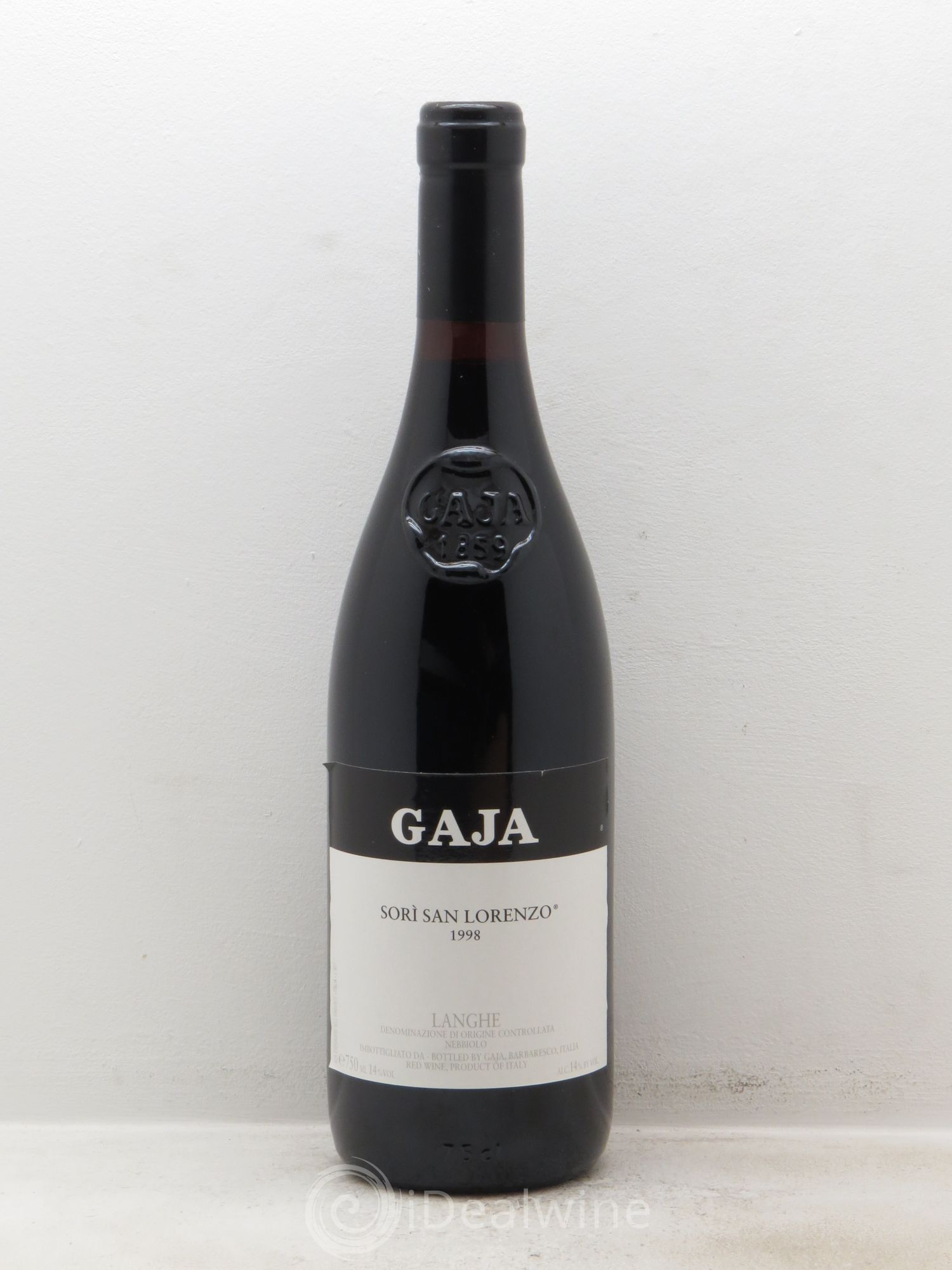 Langhe DOC Sori San Lorenzo Angelo Gaja 1998 - Lot de 1 bouteille - 0