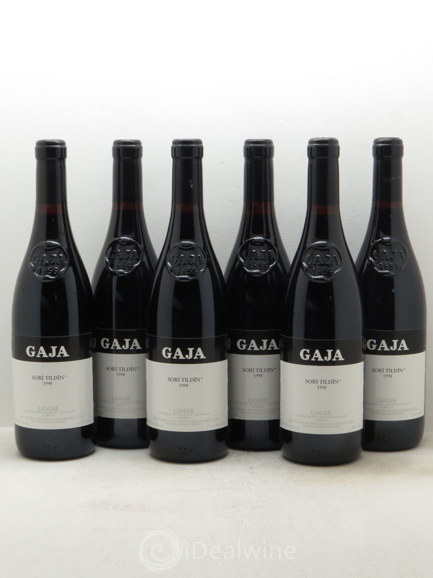 Langhe Sorì Tildìn Gaja 1998 - Lot de 6 bouteilles - 0