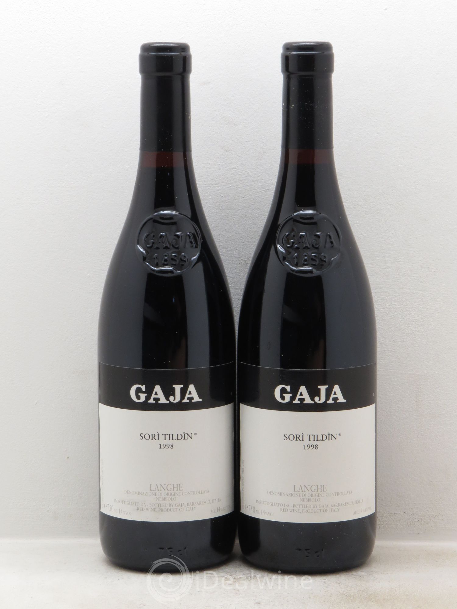Langhe Sorì Tildìn Gaja 1998 - Lot de 2 bouteilles - 0