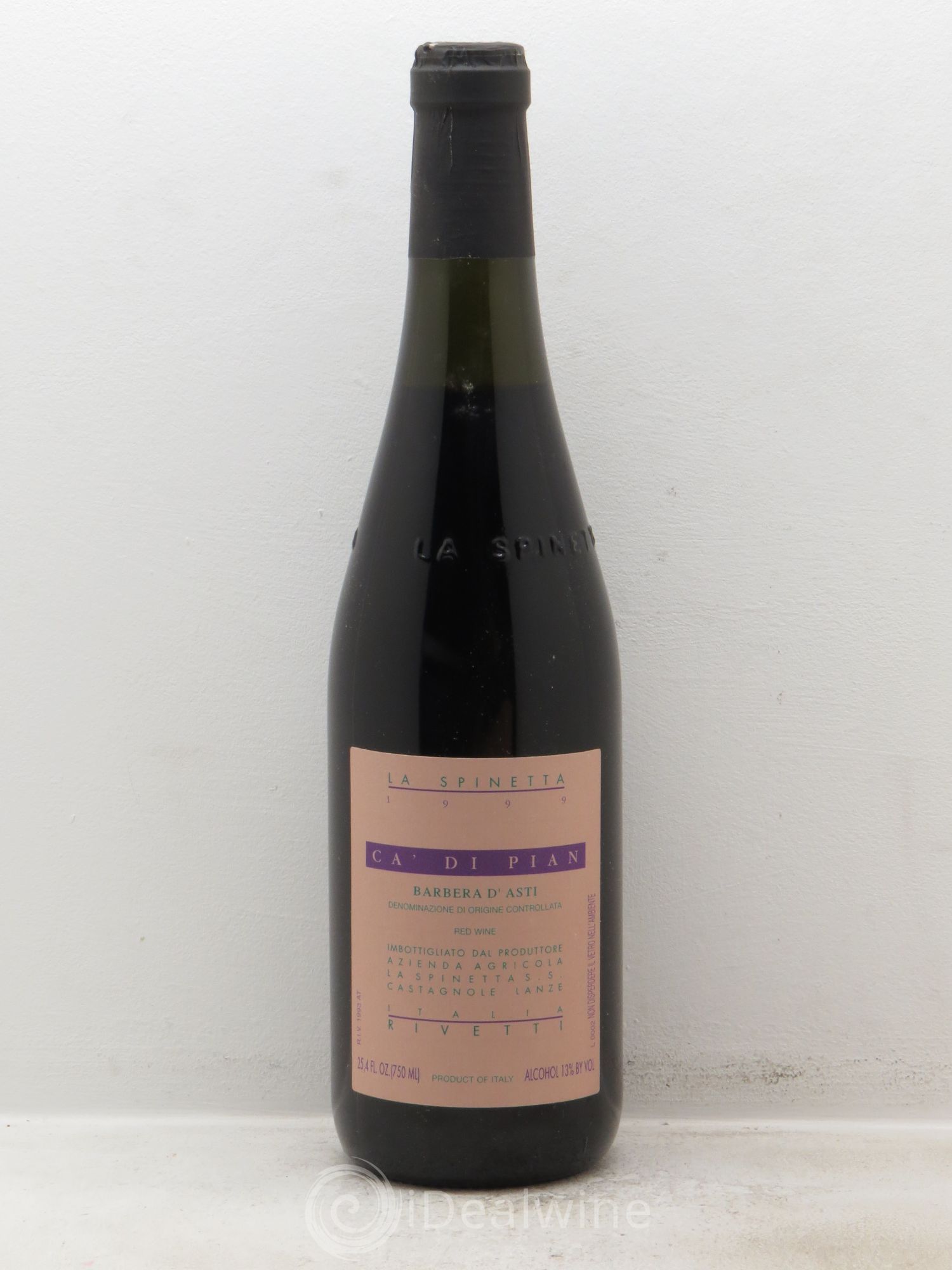 Italie Barbera s'Asti Ca di Pian Rivetti la Spinetta 1999 - Lot de 12 bouteilles - 0