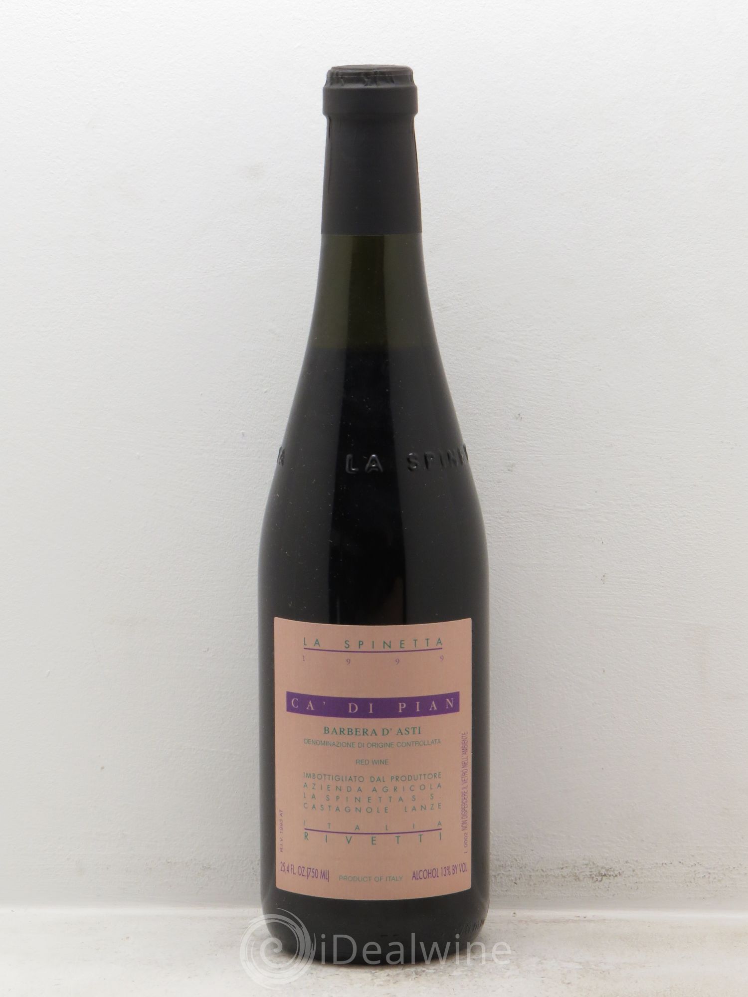 Italie Barbera s'Asti Ca di Pian Rivetti la Spinetta 1999 - Posten von 6 Flaschen - 0