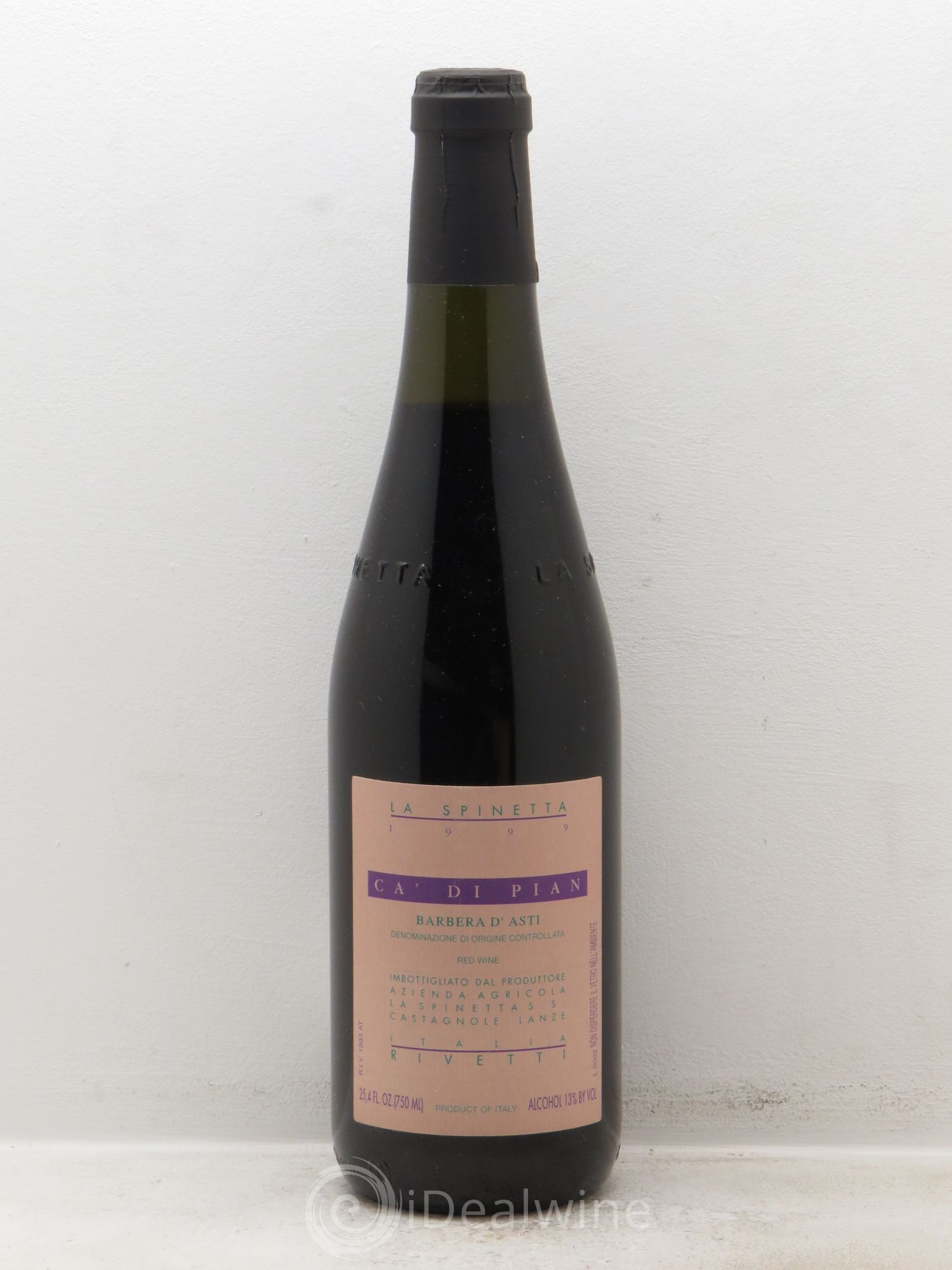Italie Barbera s'Asti Ca di Pian Rivetti la Spinetta 1999 - Posten von 1 Flasche - 0