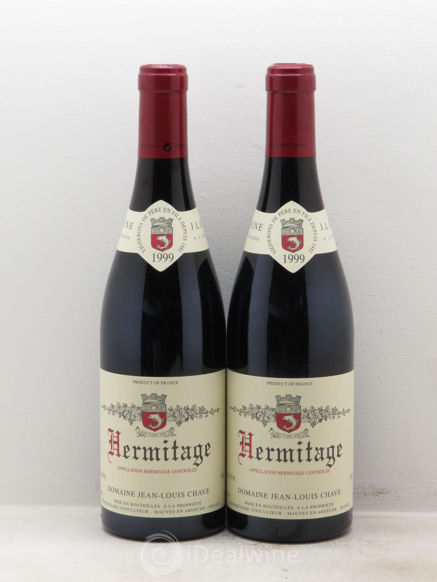 Hermitage Jean-Louis Chave 1999 - Lot de 2 bouteilles - 0