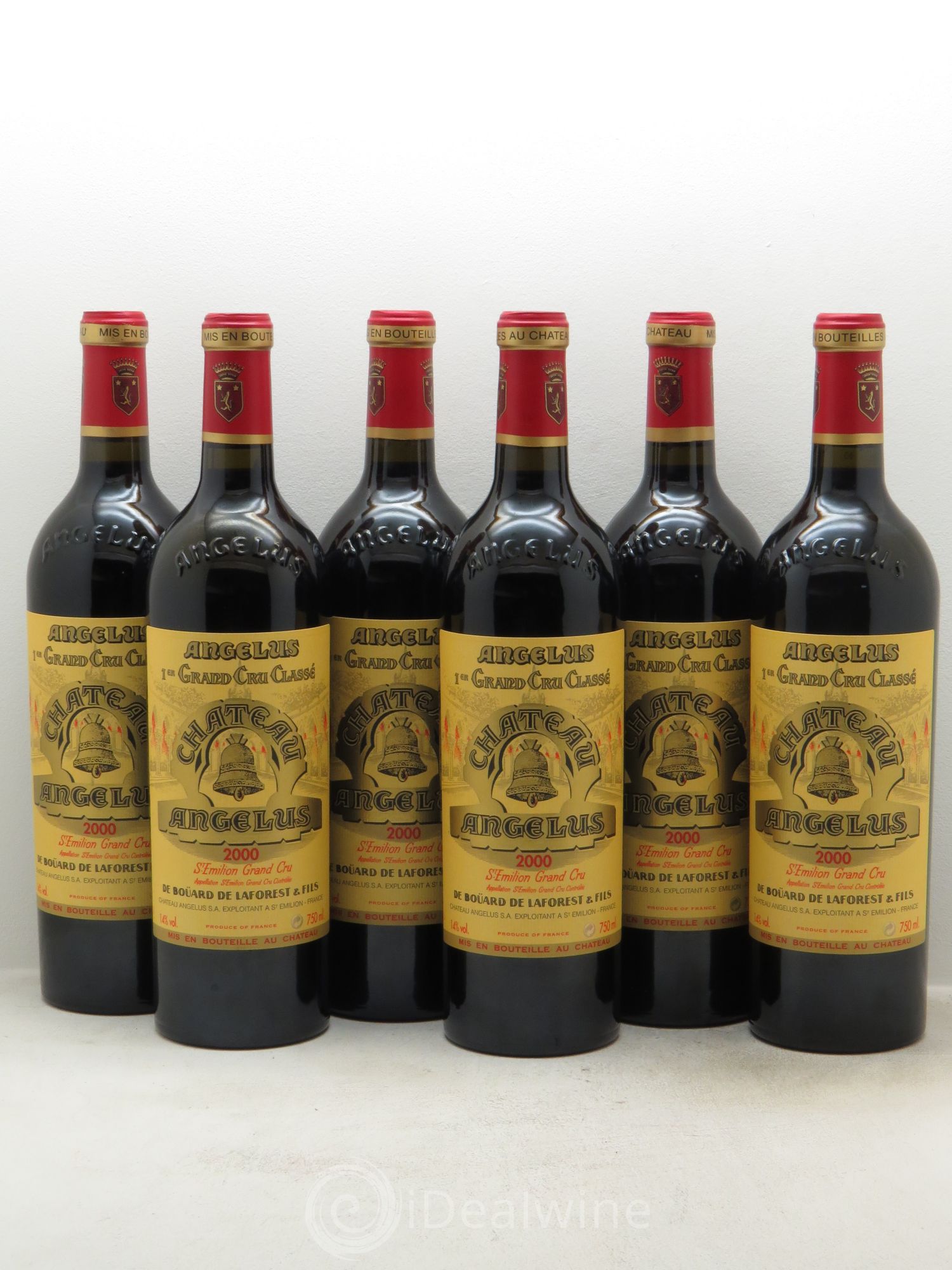 Château Angélus 1er Grand Cru Classé A 2000 - Lot de 6 bouteilles - 0