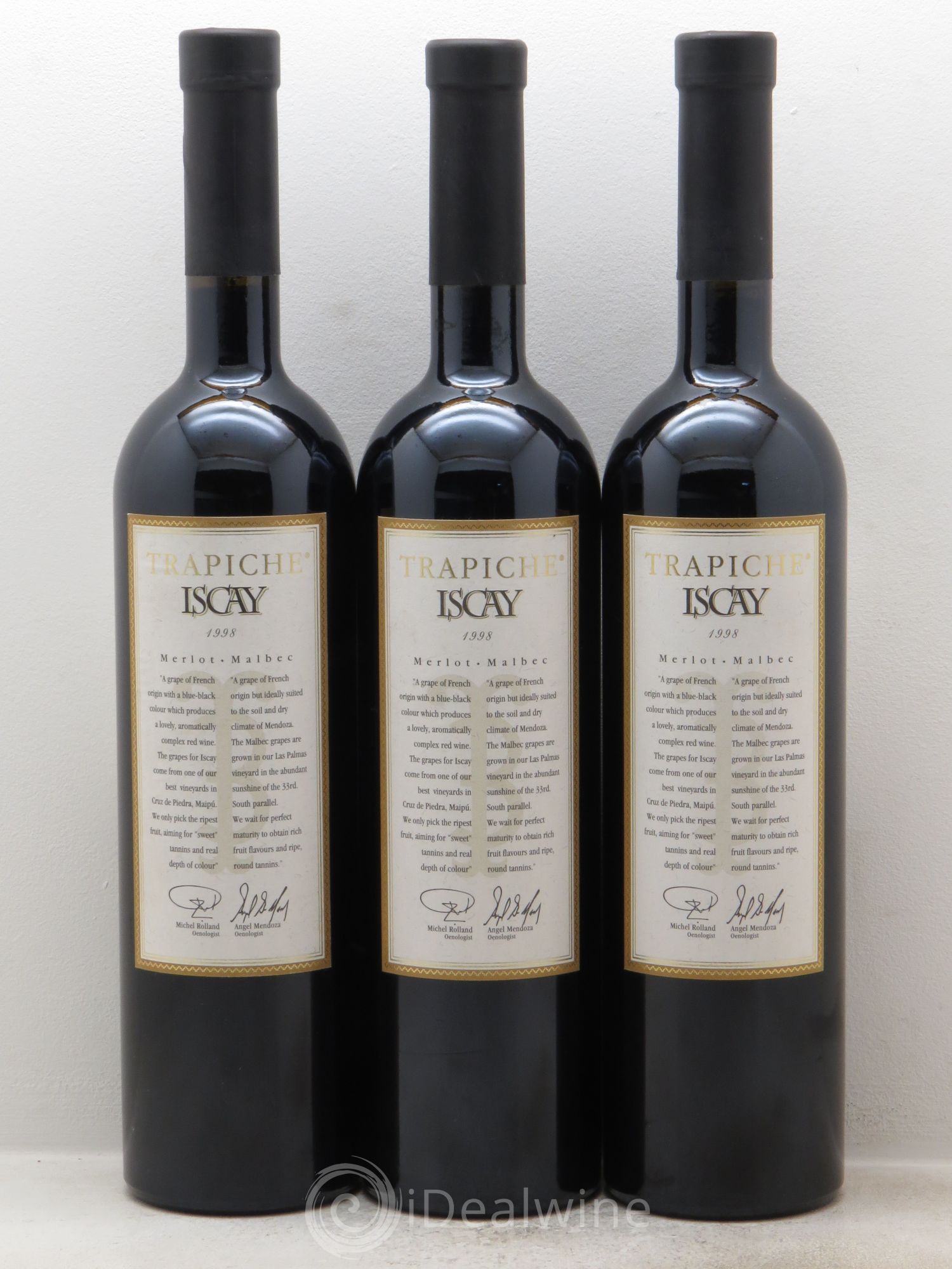 Mendoza Merlot Malbec Iscay Trapiche 1998 - Posten von 3 Flaschen - 0