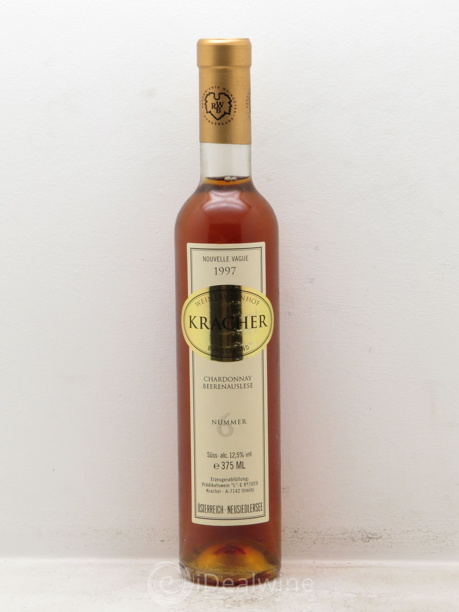 Autriche N°6 Chardonnay BA Nouvelle Vague Alois Kracher 1997 - Posten von 6 Demi-Flaschen - 0