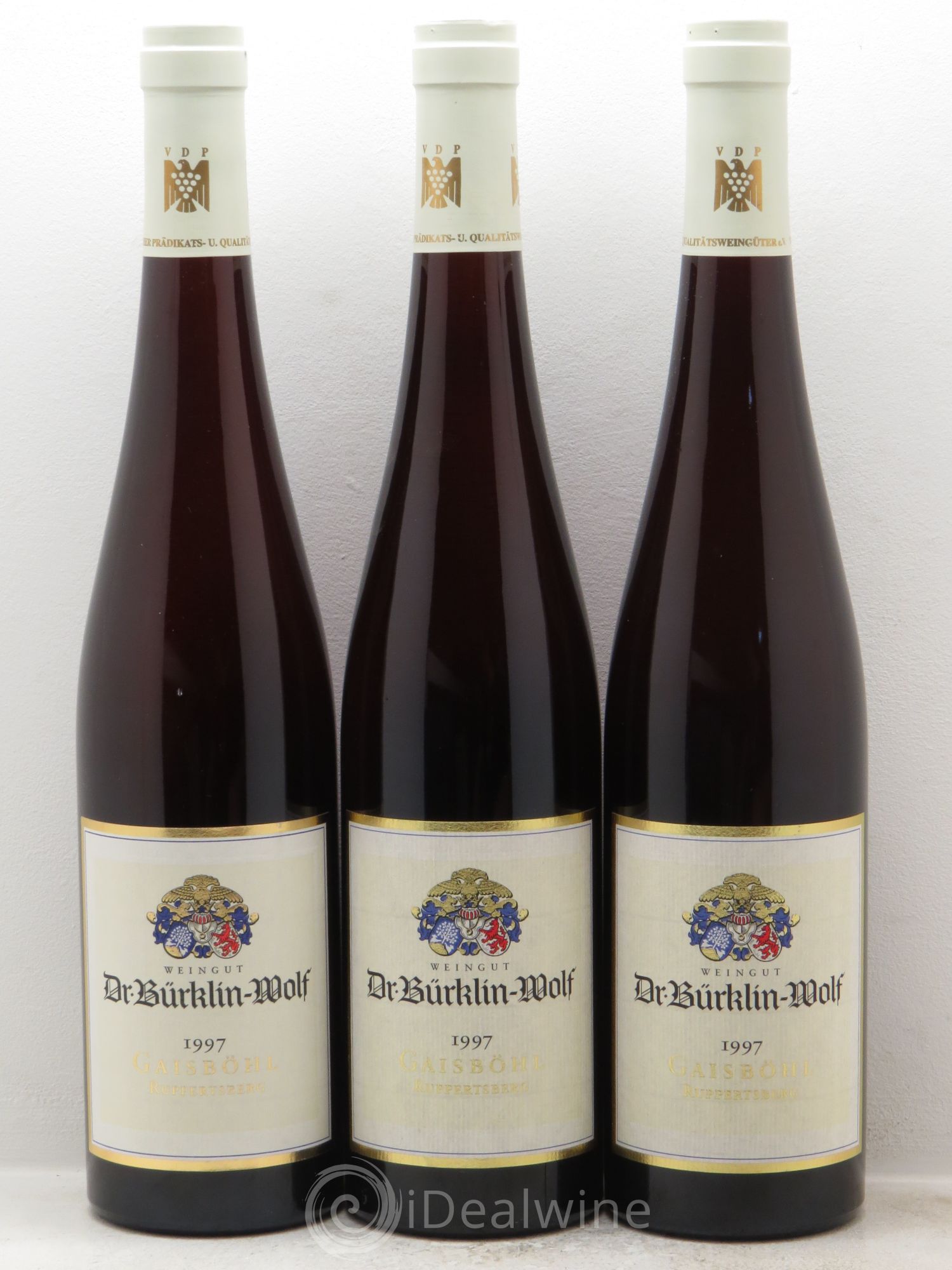 Riesling Gaisbhôl Ruppertsberg Granc Cru Spatlese Burklin Wolf Blanc 1997 - Posten von 3 Flaschen - 0
