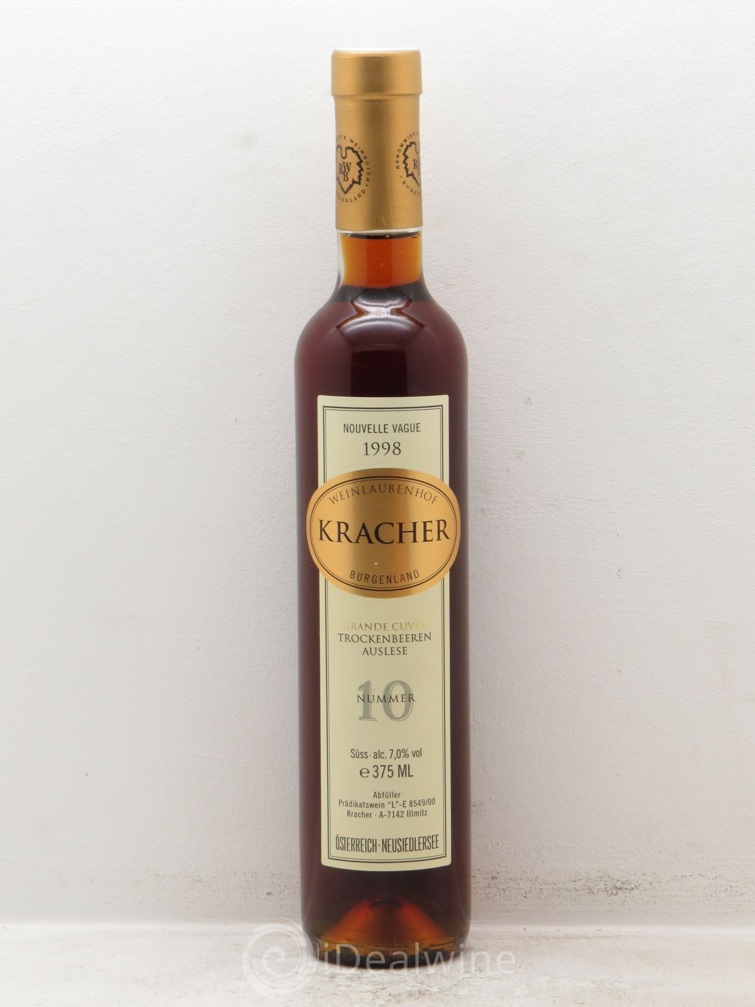 Autriche N°10 Grande Cuvée TBA Nouvelle Vague Alois Kracher 1998 - Posten von 1 Demi-Flasche - 0