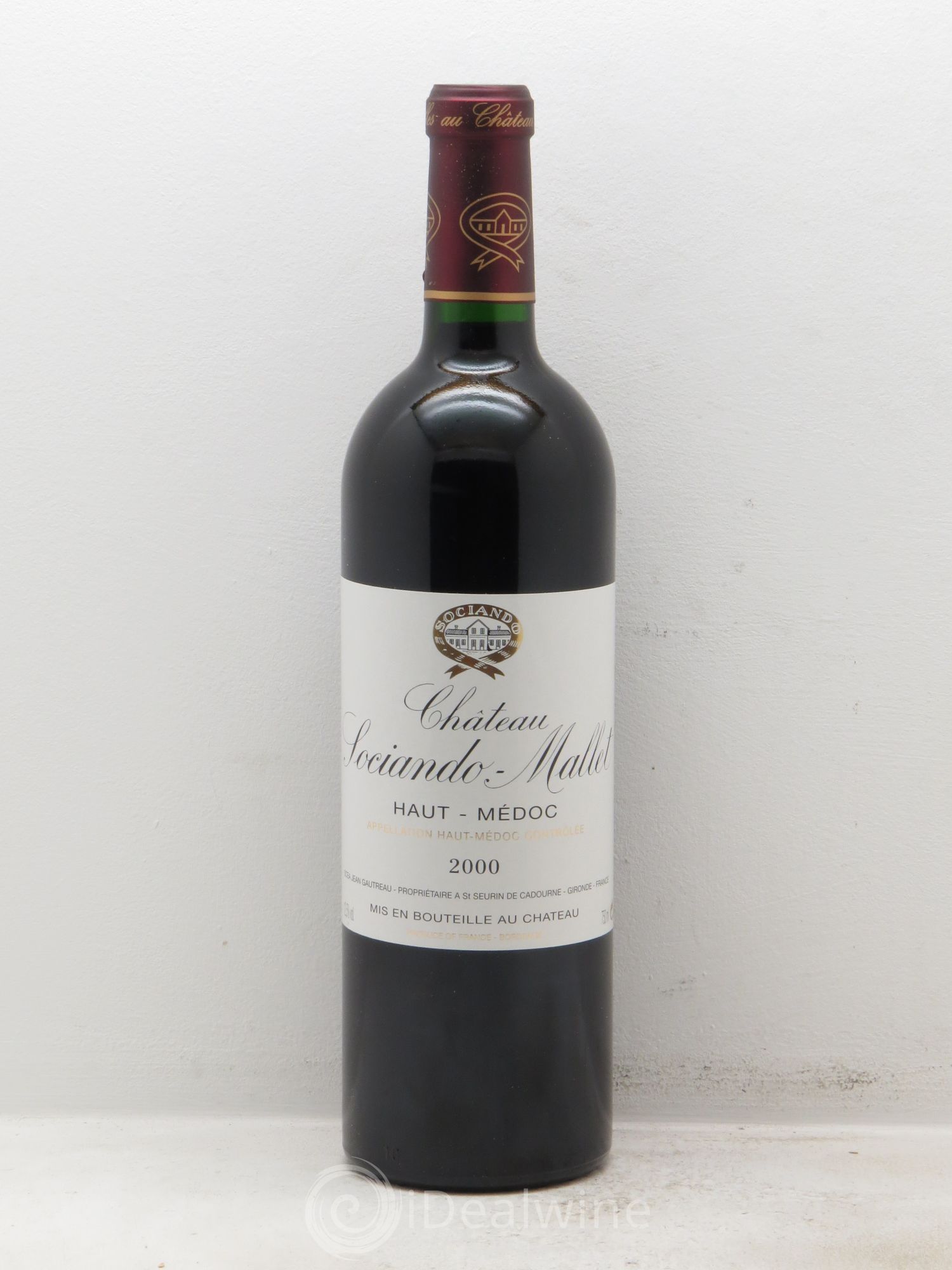 Château Sociando Mallet 2000 - Lot de 12 bouteilles - 0
