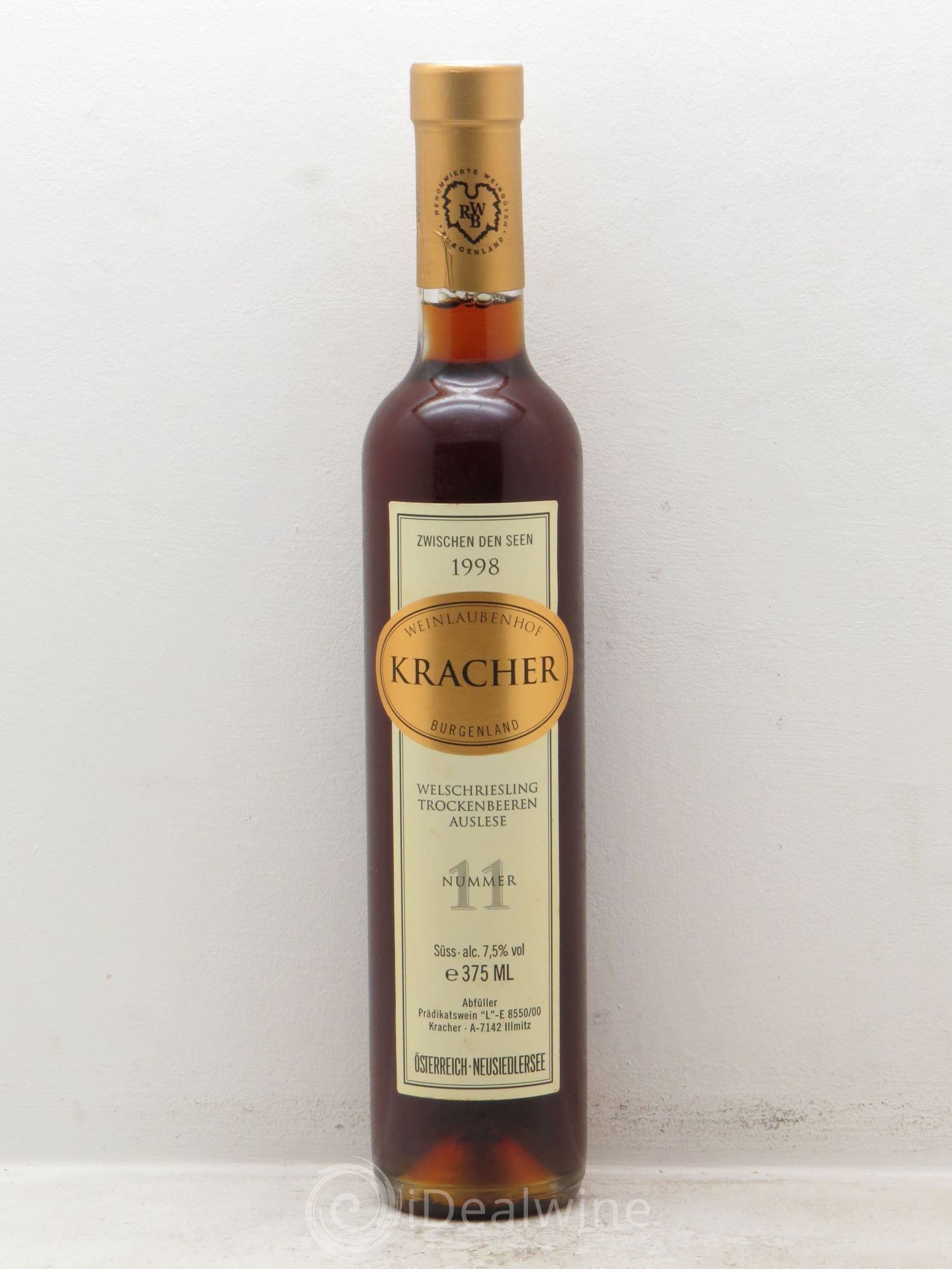 Autriche N°11 TBA Zwischen den Seen Alois Kracher 1998 - Posten von 1 Demi-Flasche - 0