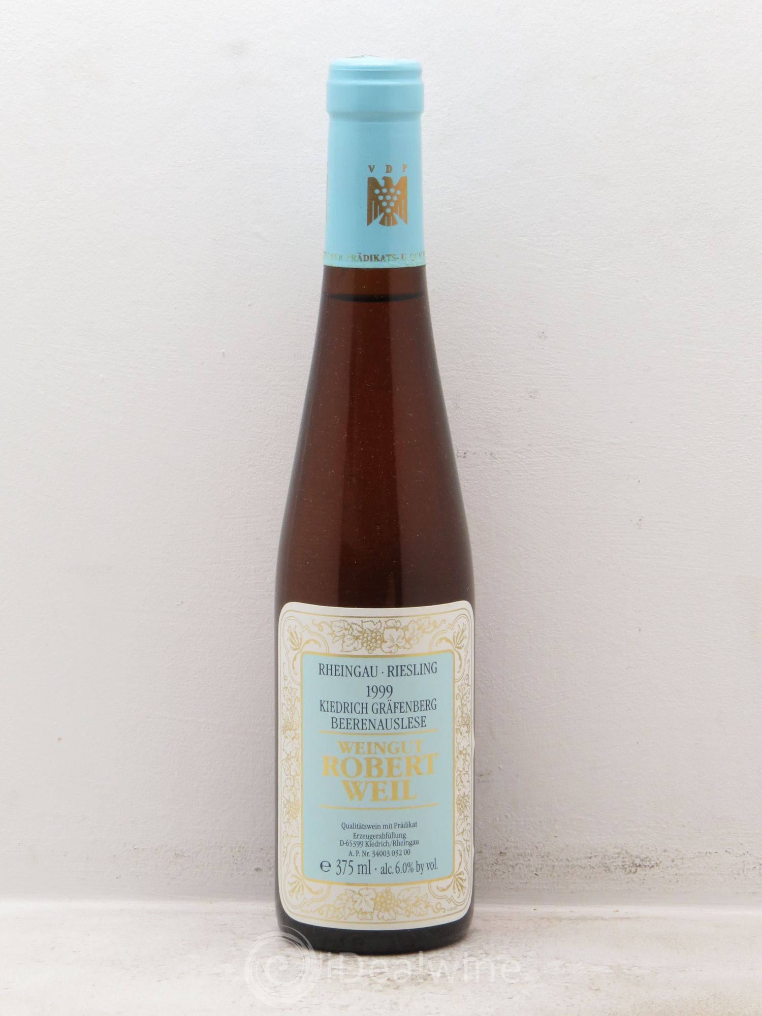 Riesling Riesling Grafensberg Grand Cru Beerenaulslese Robert Weil 1999 - Posten von 6 Demi-Flaschen - 0