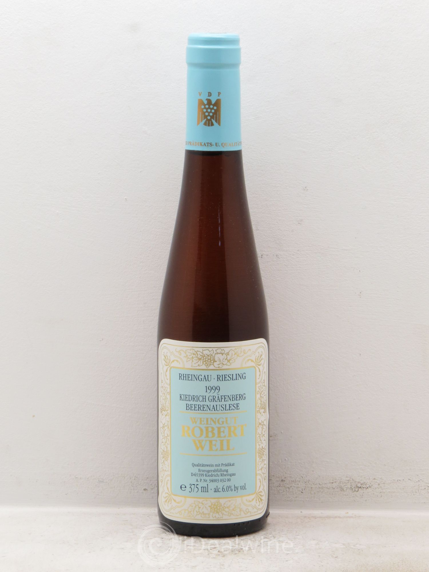 Riesling Riesling Grafensberg Grand Cru Beerenaulslese Robert Weil 1999 - Posten von 1 Demi-Flasche - 0