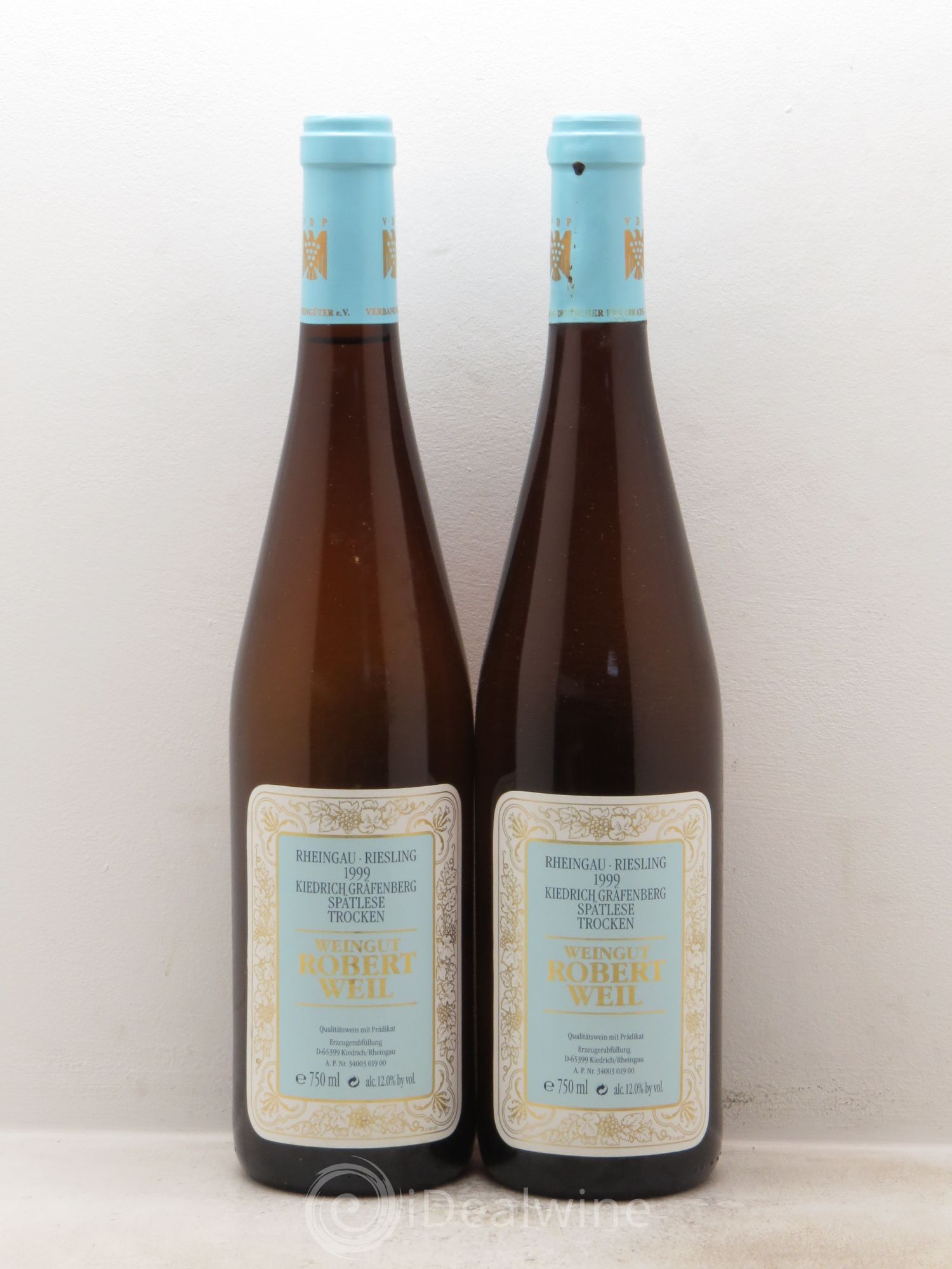 Riesling Riesling Kiedrich Grafensberg Grand Cru Robert Weil 1999 - Lotto di 2 bottiglie - 0