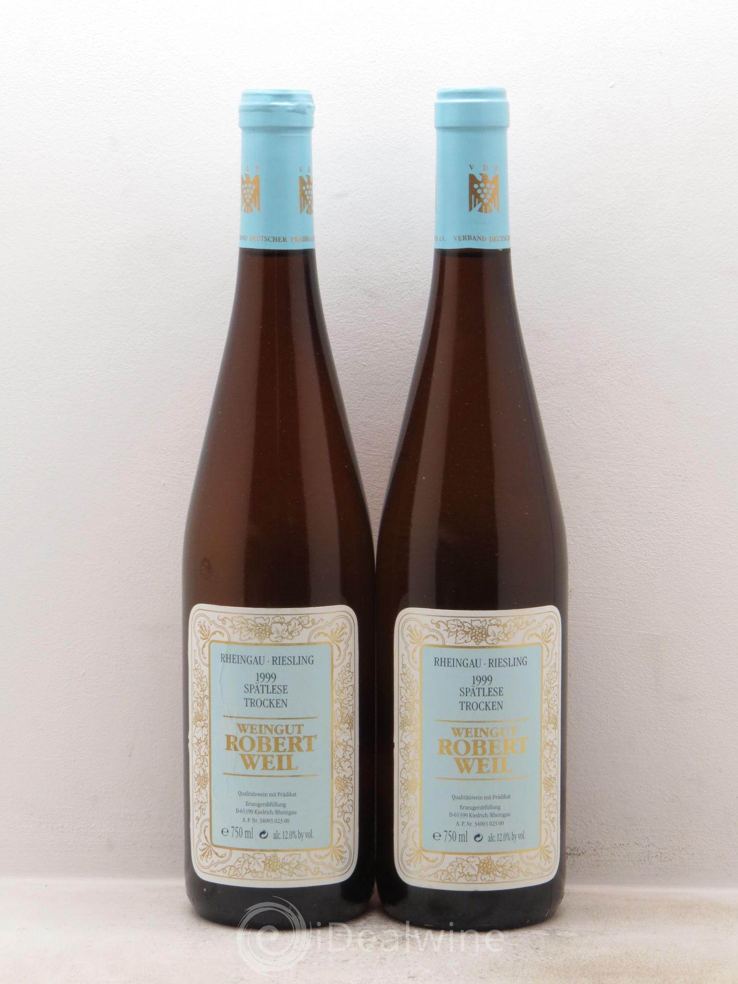 Riesling Riesling Rheingau Robert Weil 1999 - Posten von 2 Flaschen - 0