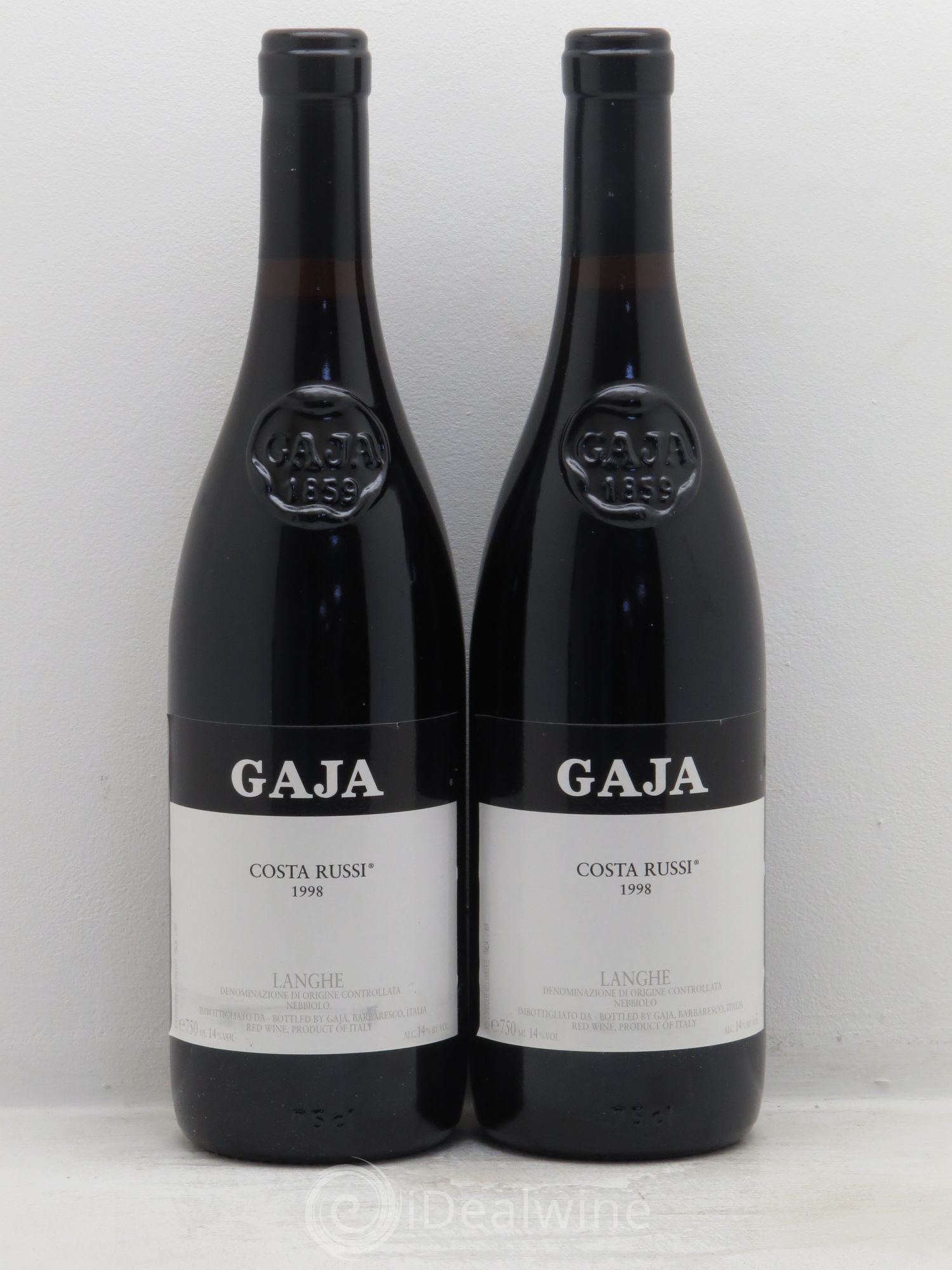 Barbaresco DOCG Costa Russi Angelo Gaja 1998 - Lot de 2 bouteilles - 0