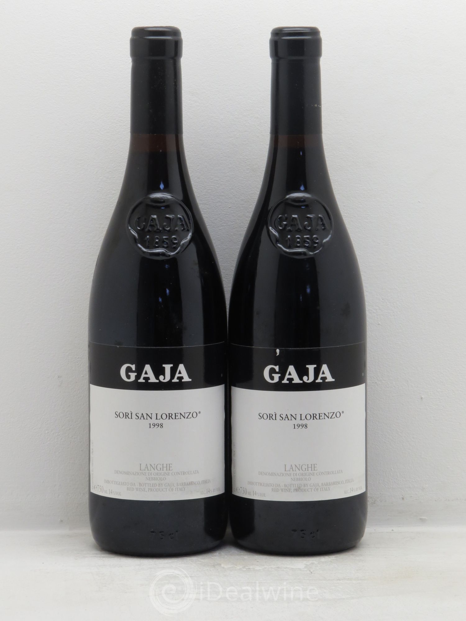 Barbaresco DOCG Angelo Gaja San Lorenzo 1998 - Lot de 2 bouteilles - 0