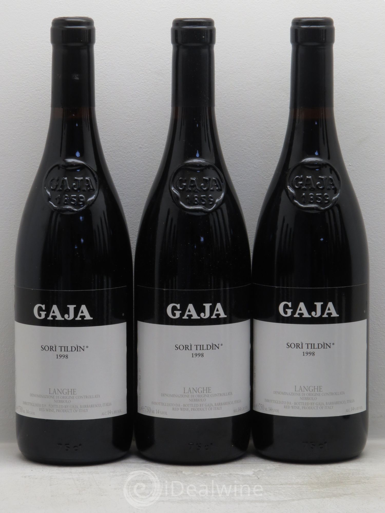 Langhe Sorì Tildìn Gaja 1998 - Lot de 12 bouteilles - 1