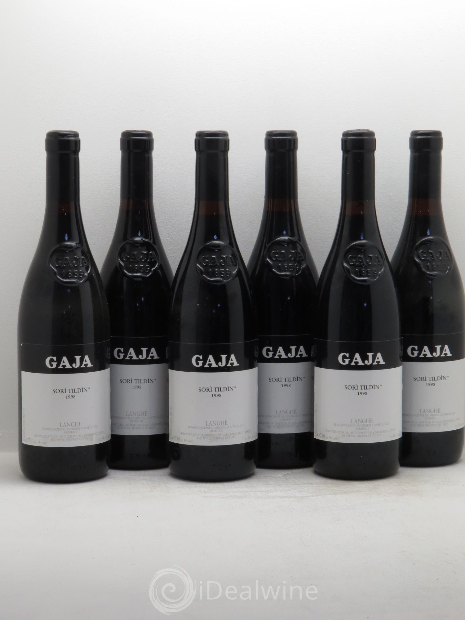 Langhe Sorì Tildìn Gaja 1998 - Lot de 6 bouteilles - 0