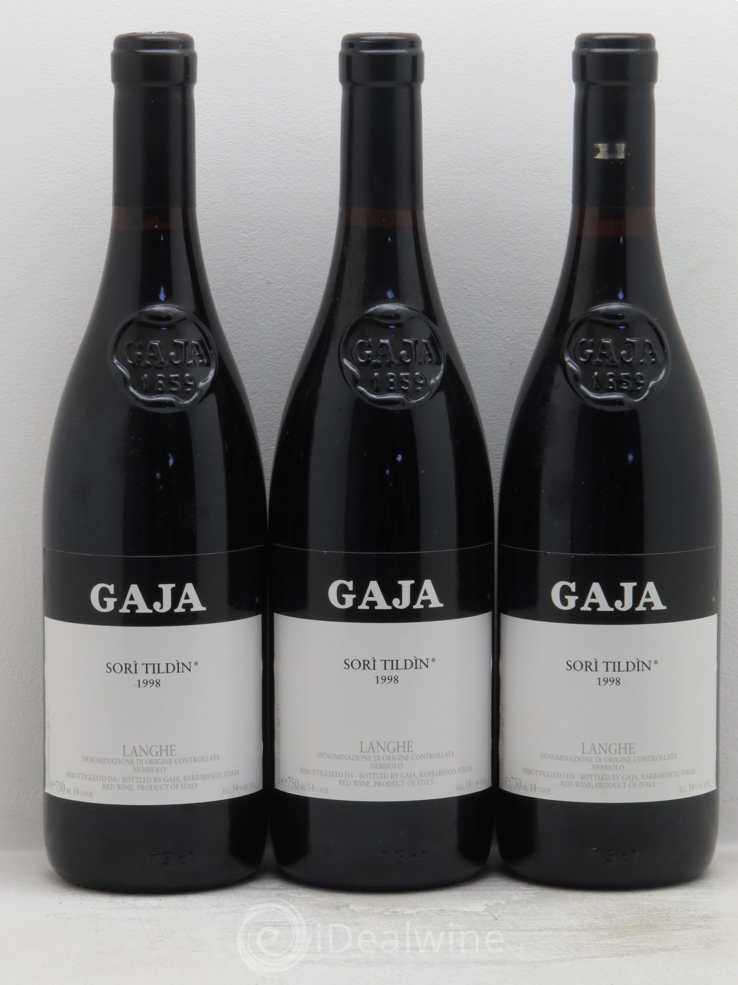 Langhe Sorì Tildìn Gaja 1998 - Lot de 3 bouteilles - 0