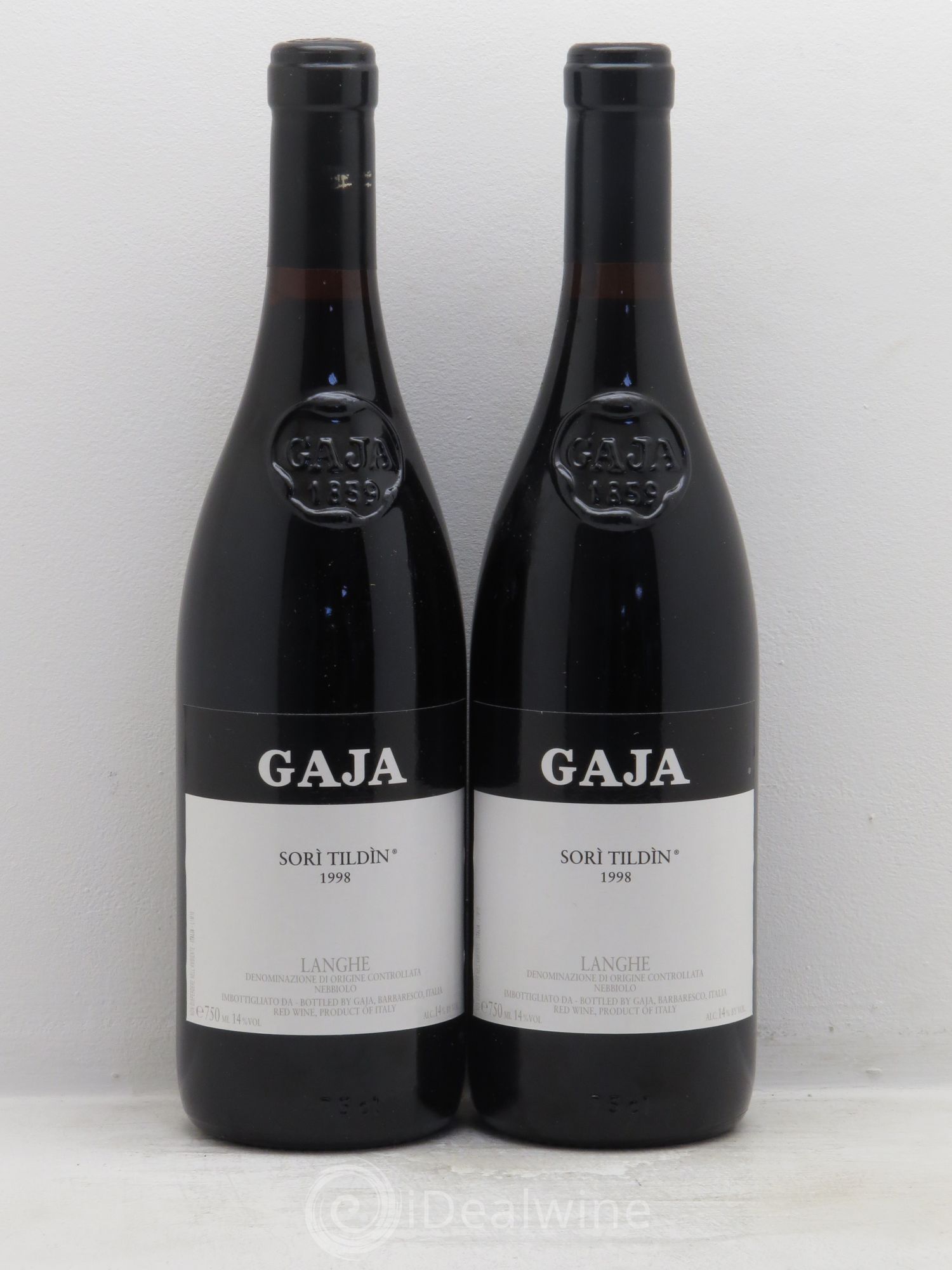 Langhe Sorì Tildìn Gaja 1998 - Lot de 2 bouteilles - 0