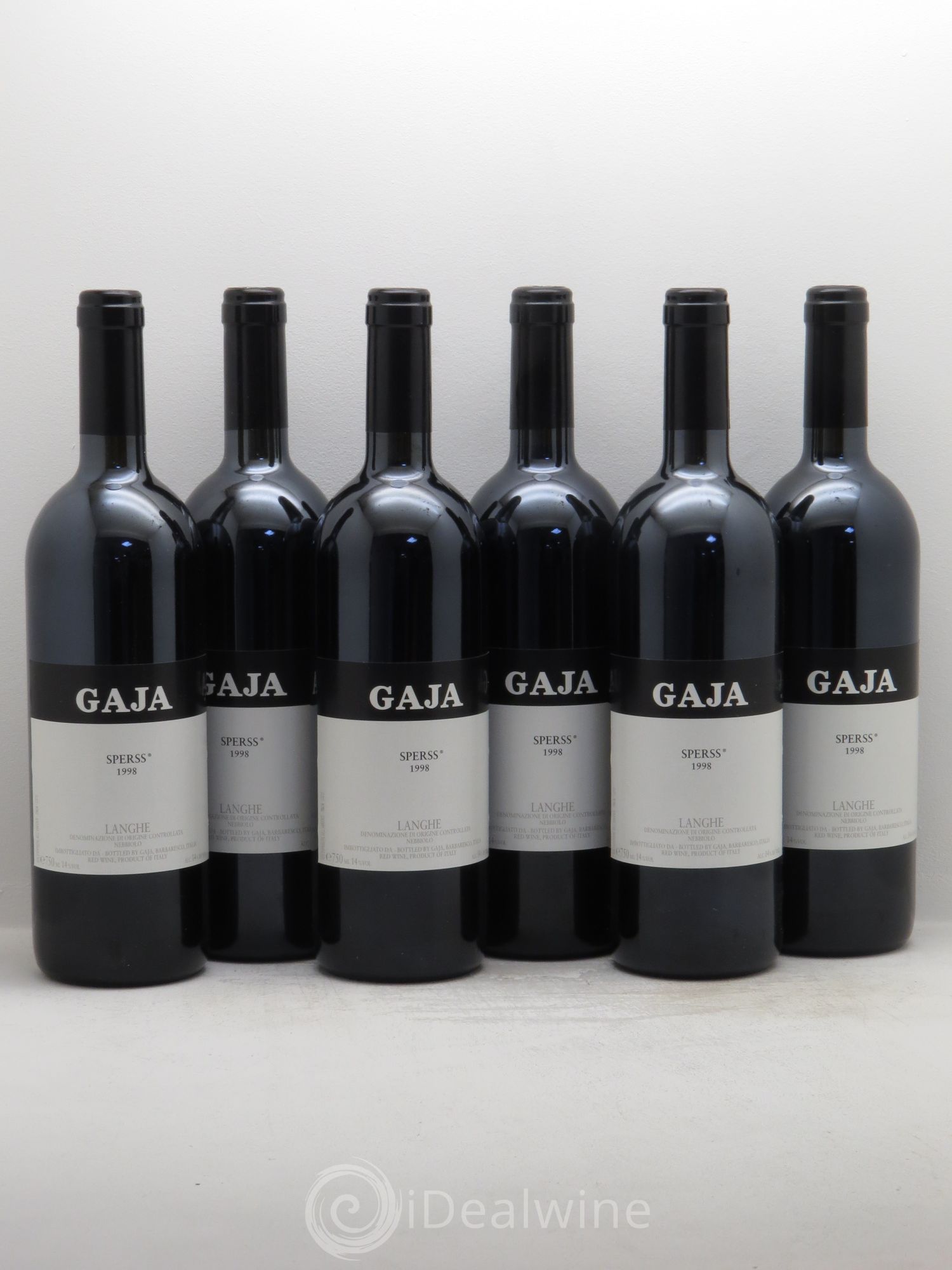 Barolo DOCG Sperss Angelo Gaja 1998 - Lot de 6 bouteilles - 0