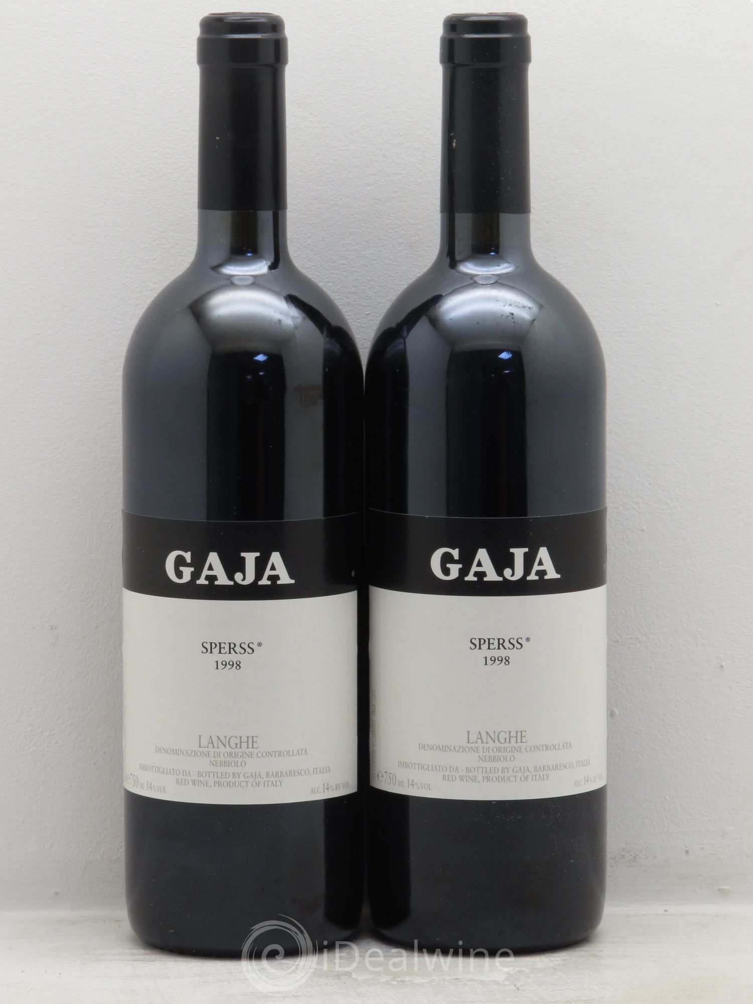 Barolo DOCG Sperss Angelo Gaja 1998 - Lot de 2 bouteilles - 0