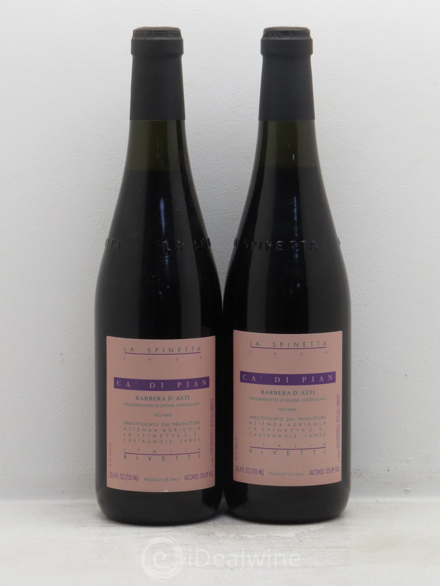 Italie Barbera d'Asti Ca di Pian La Spinetta 1999 - Posten von 2 Flaschen - 0