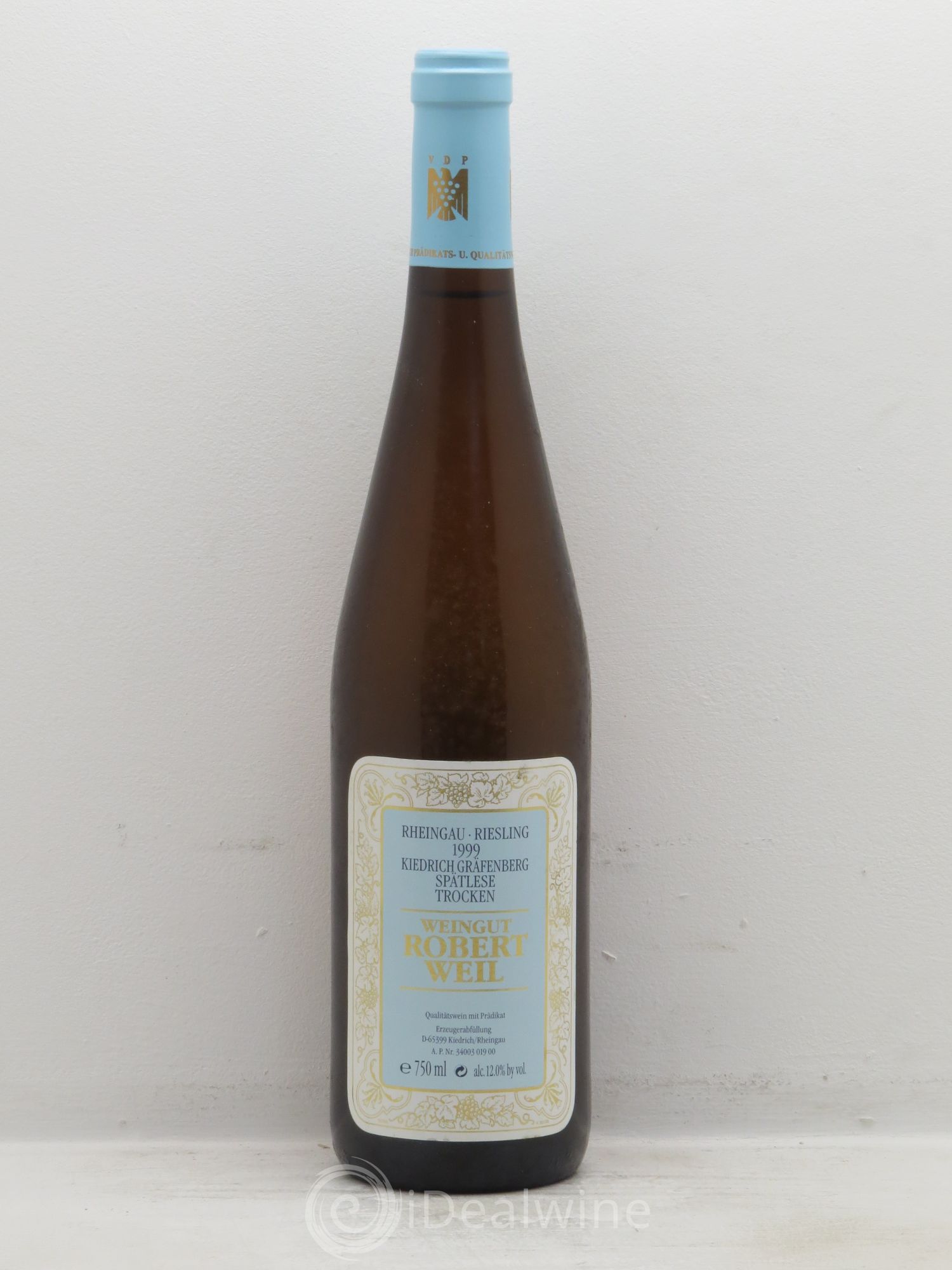 Riesling Kiedrich Grafensberg Spatlese Trocken Robert Weil 1999 - Posten von 12 Flaschen - 0